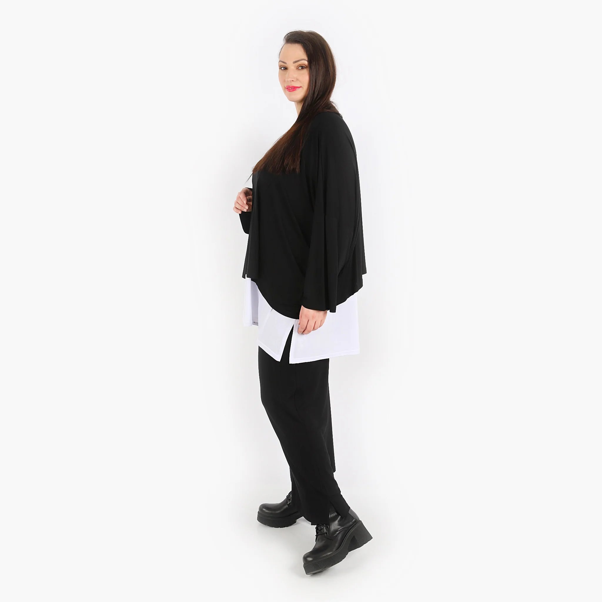  AKH Fashion Hose in gerader Form, aus Viskose, 1312.00225, Schwarz, Schick, Modern, Bequem