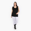  AKH Fashion Top in gerader Form, aus Viskose, 1312.00226, Schwarz, Schick, Modern, Bequem