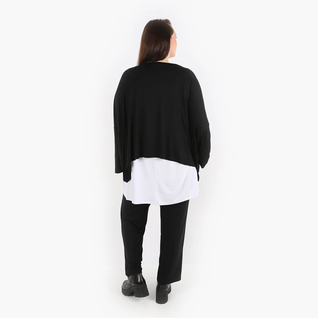  AKH Fashion Hose in gerader Form, aus Viskose, 1312.0122S, Schwarz, Schick, Modern, Bequem