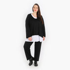  AKH Fashion Hose in gerader Form, aus Viskose, 1312.0122S, Schwarz, Schick, Modern, Bequem