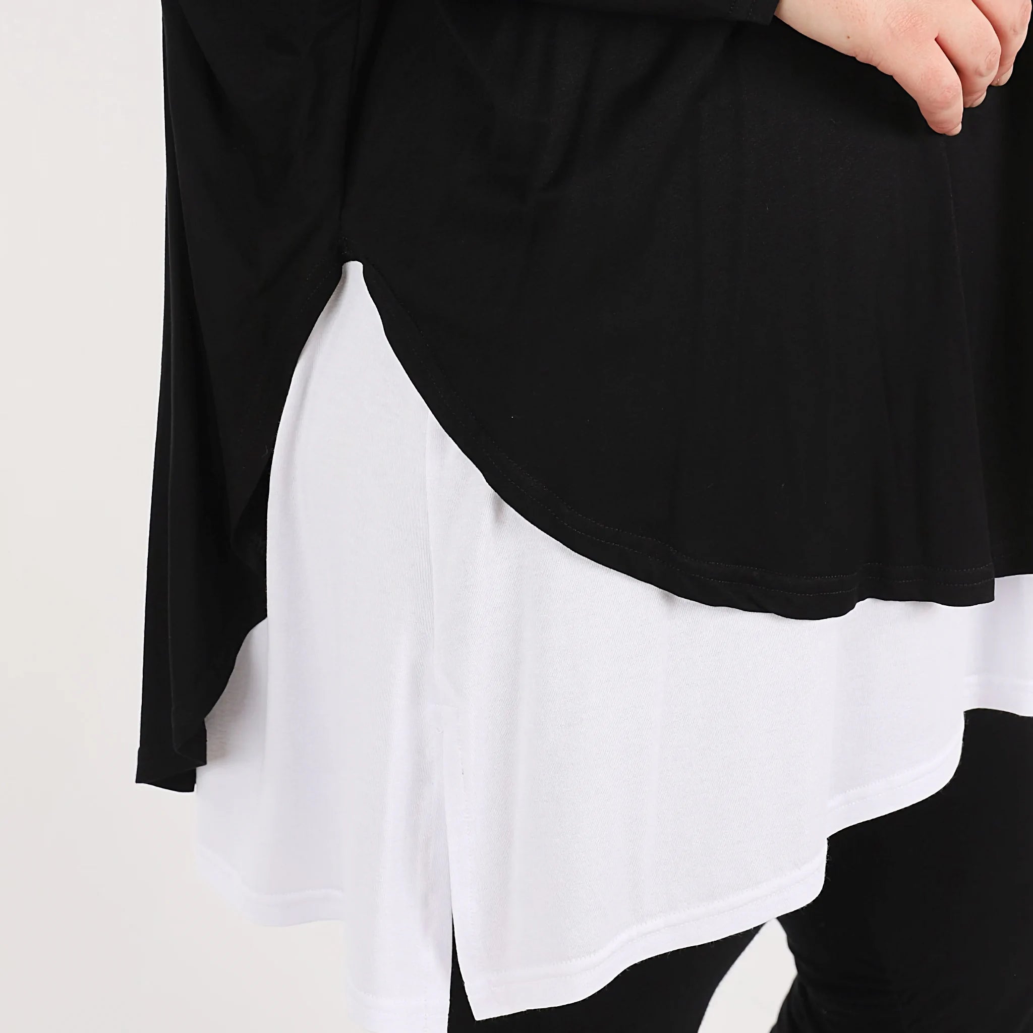  AKH Fashion Bigshirt in gerundeter Form, aus Viskose, 1312.01916, Schwarz, Schick, Modern