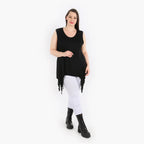  Zipfel Top von AKH Fashion aus Viskose, 1312.04130, Schwarz, Schick, Modern, Bequem