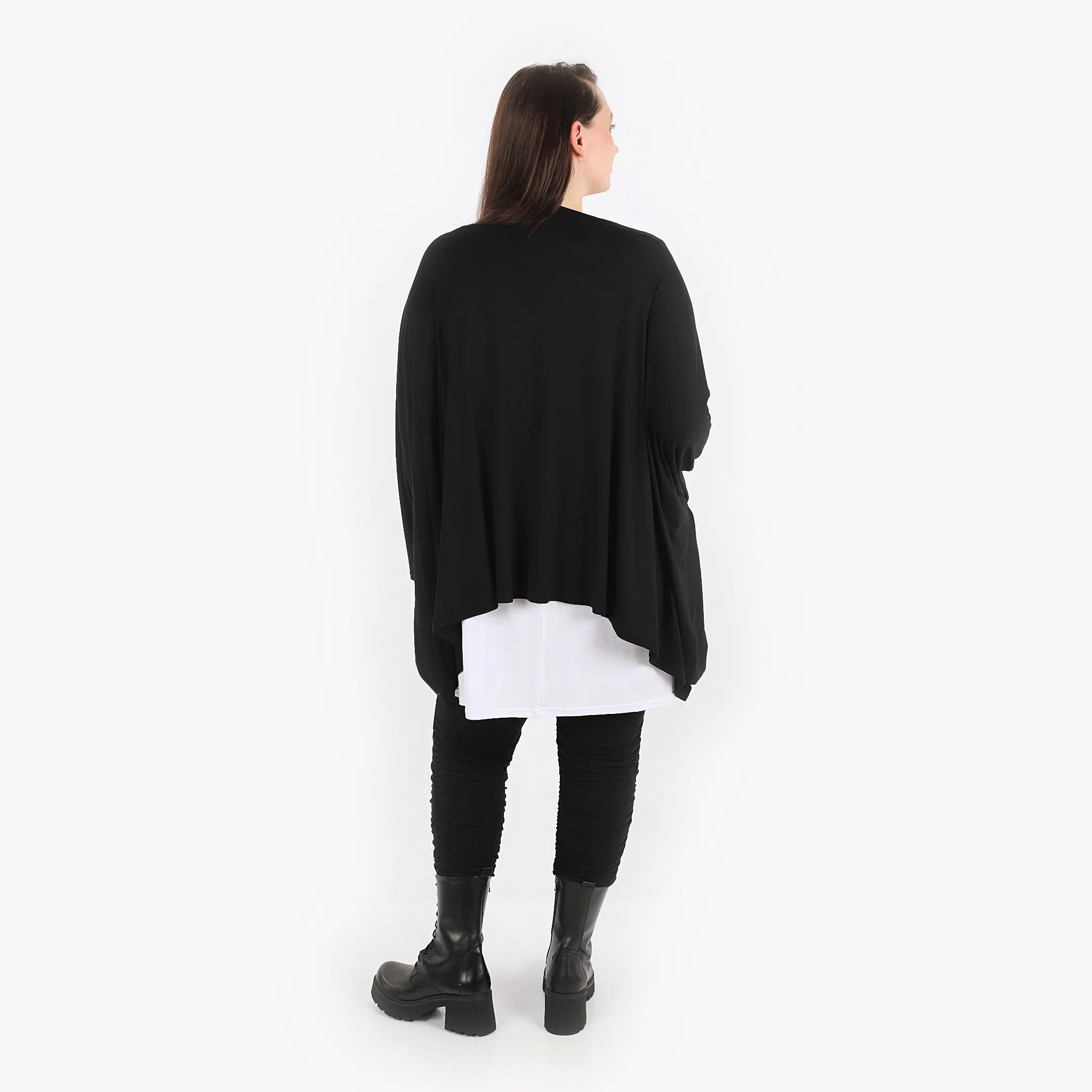  AKH Fashion Bigshirt in kastiger Form, aus Viskose, 1312.06680, Schwarz, Schick, Modern
