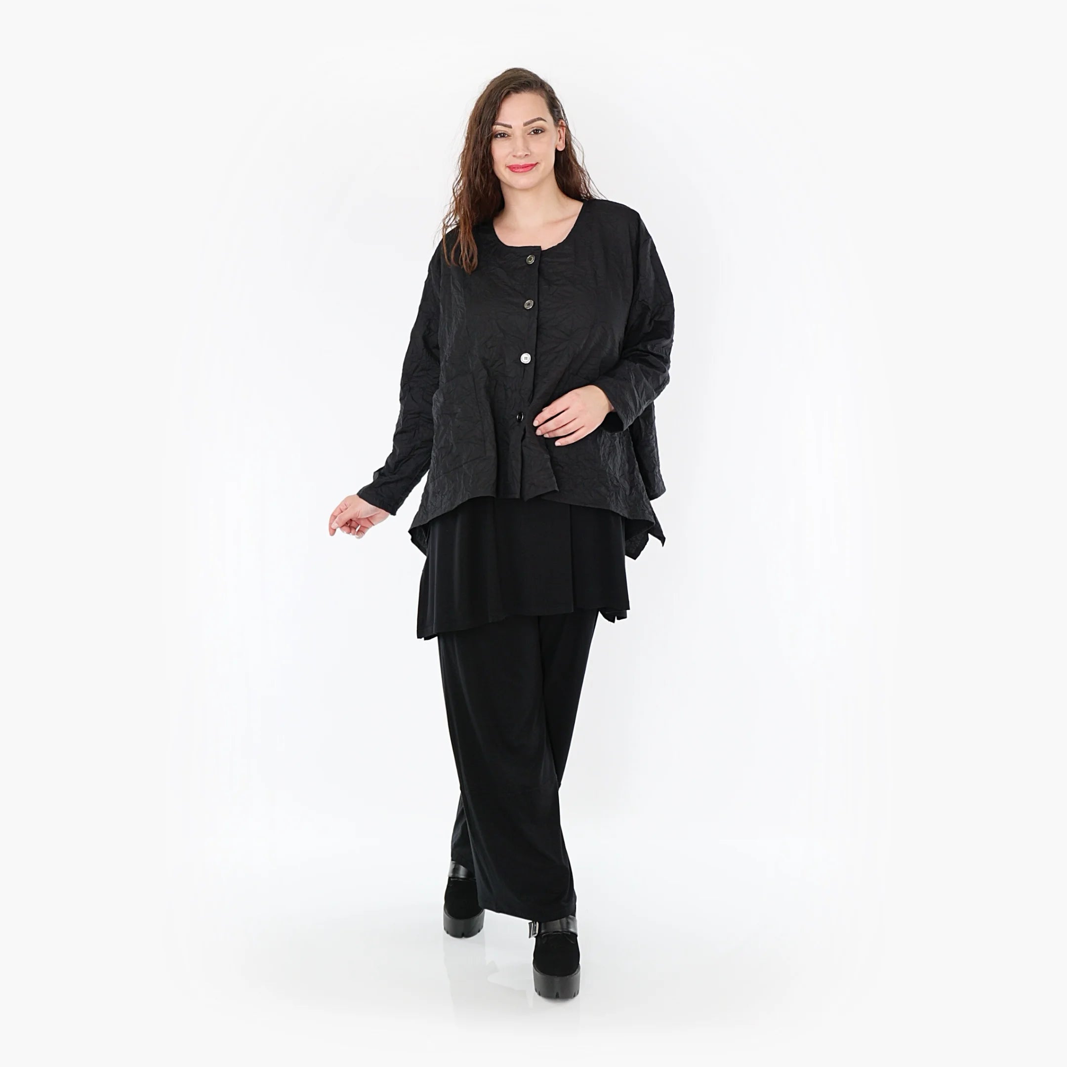 A-Form Jacke von AKH Fashion aus Viskose, ausgefallene, zeitlose Lagenlook Mode