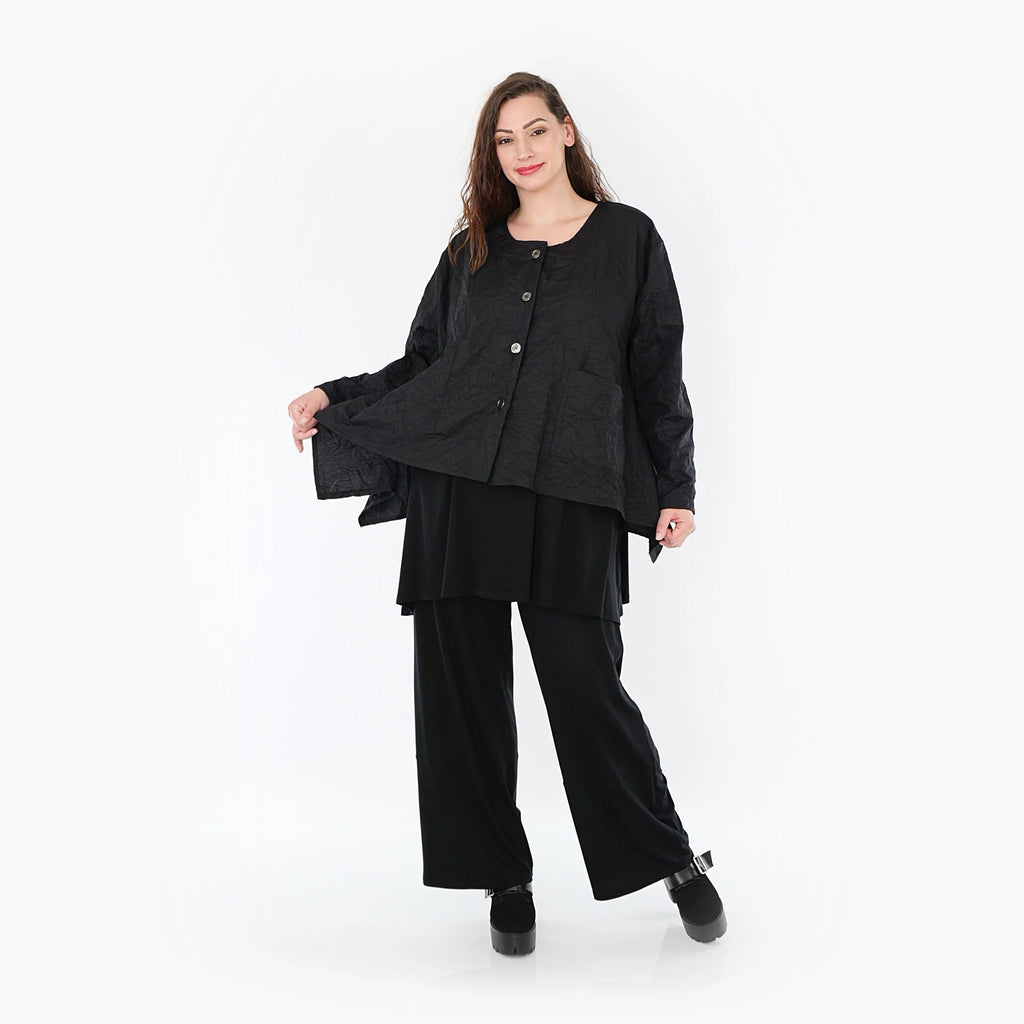 A-Form Jacke von AKH Fashion aus Viskose, ausgefallene, zeitlose Lagenlook Mode