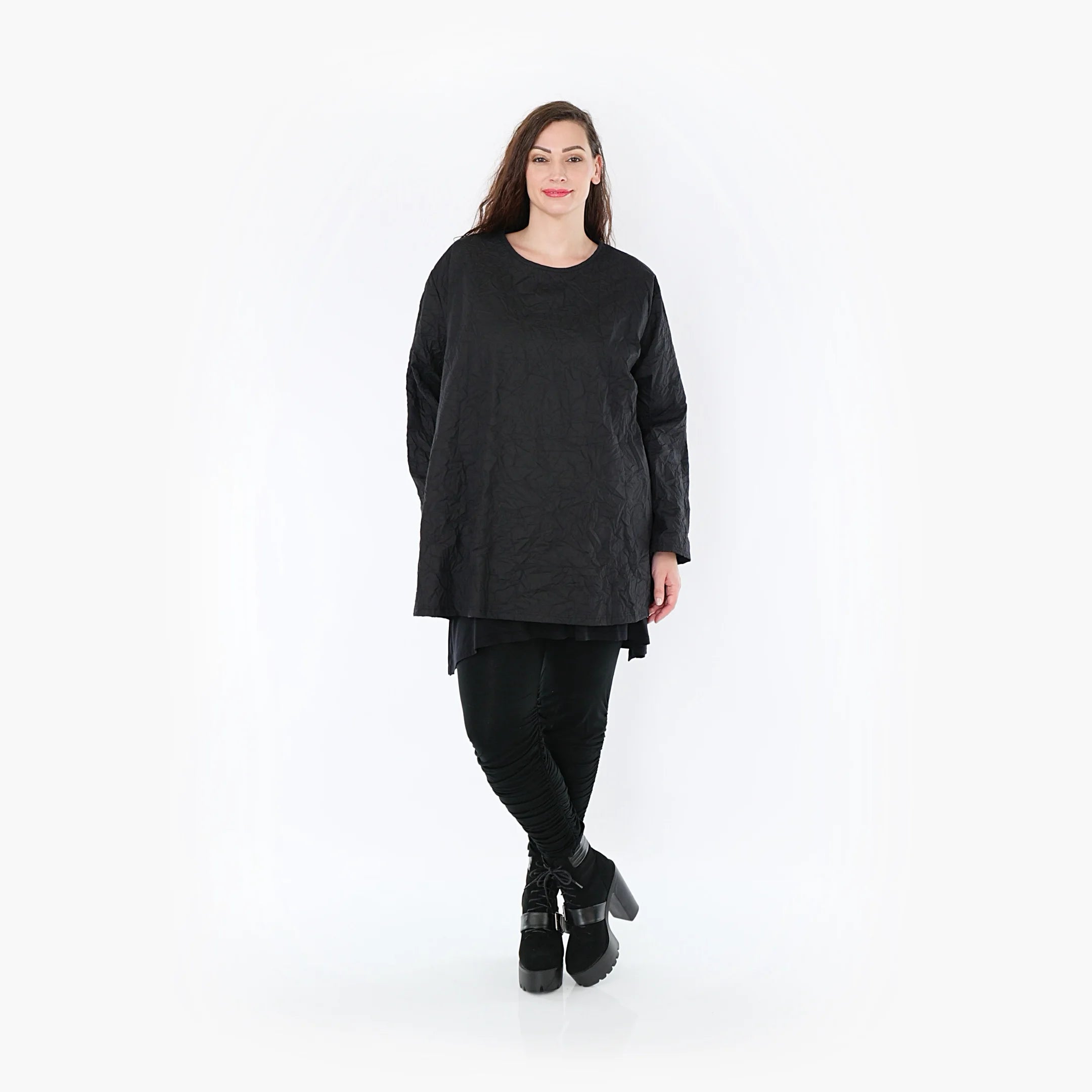 A-Form Shirt von AKH Fashion aus Viskose, ausgefallene, zeitlose Lagenlook Mode
