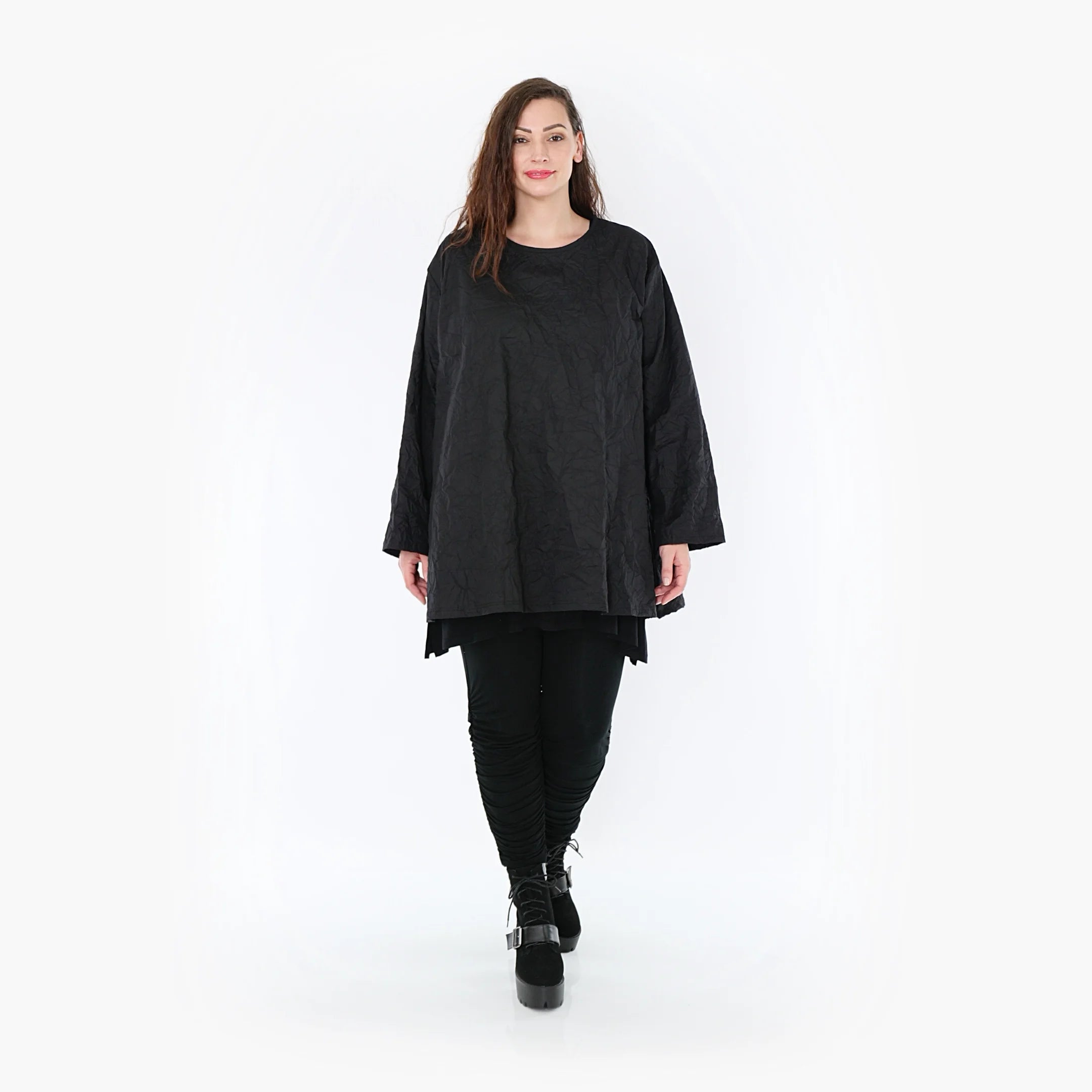 A-Form Shirt von AKH Fashion aus Viskose, ausgefallene, zeitlose Lagenlook Mode