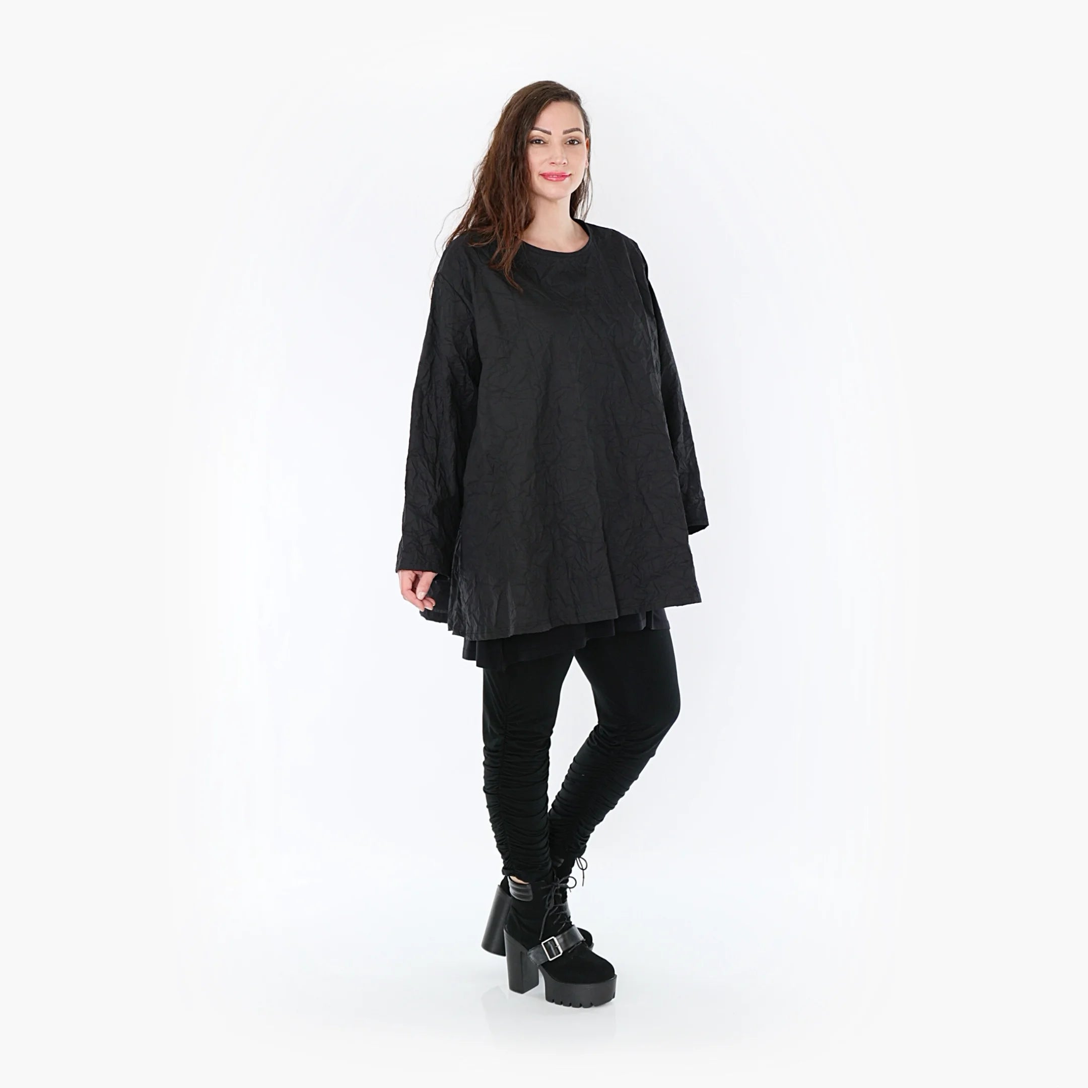 A-Form Shirt von AKH Fashion aus Viskose, ausgefallene, zeitlose Lagenlook Mode