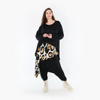  Haremshose von AKH Fashion aus Viskose, 1373.06992, Weiß-Schwarz-Cognac, Leopard, Schick