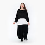 Überwurf von AKH Fashion aus Materialmix in kastiger Form, ausgefallene Lagenlook Mode