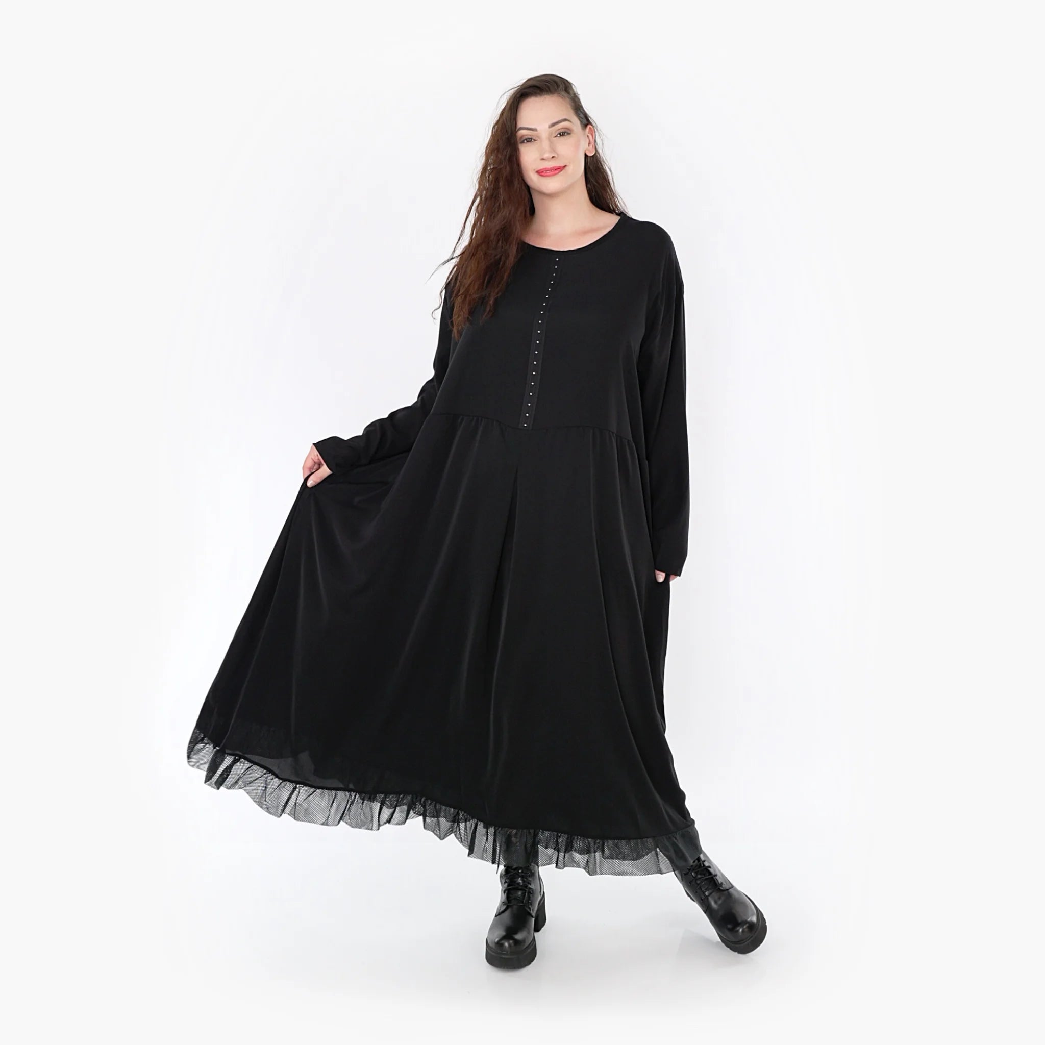  Ballonkleid von AKH Fashion aus Viskose, 1325.06984, Schwarz, Schick, Modern, Bequem