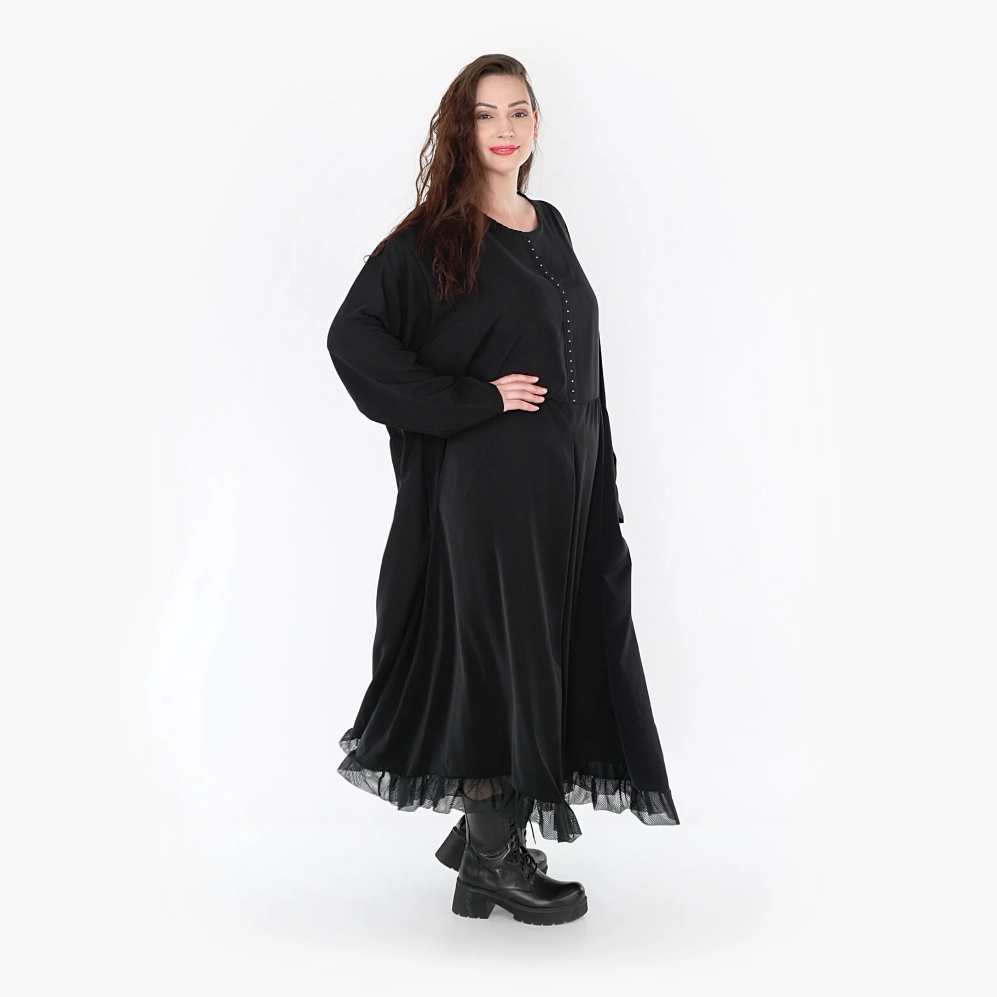  Ballonkleid von AKH Fashion aus Viskose, 1325.06984, Schwarz, Schick, Modern, Bequem
