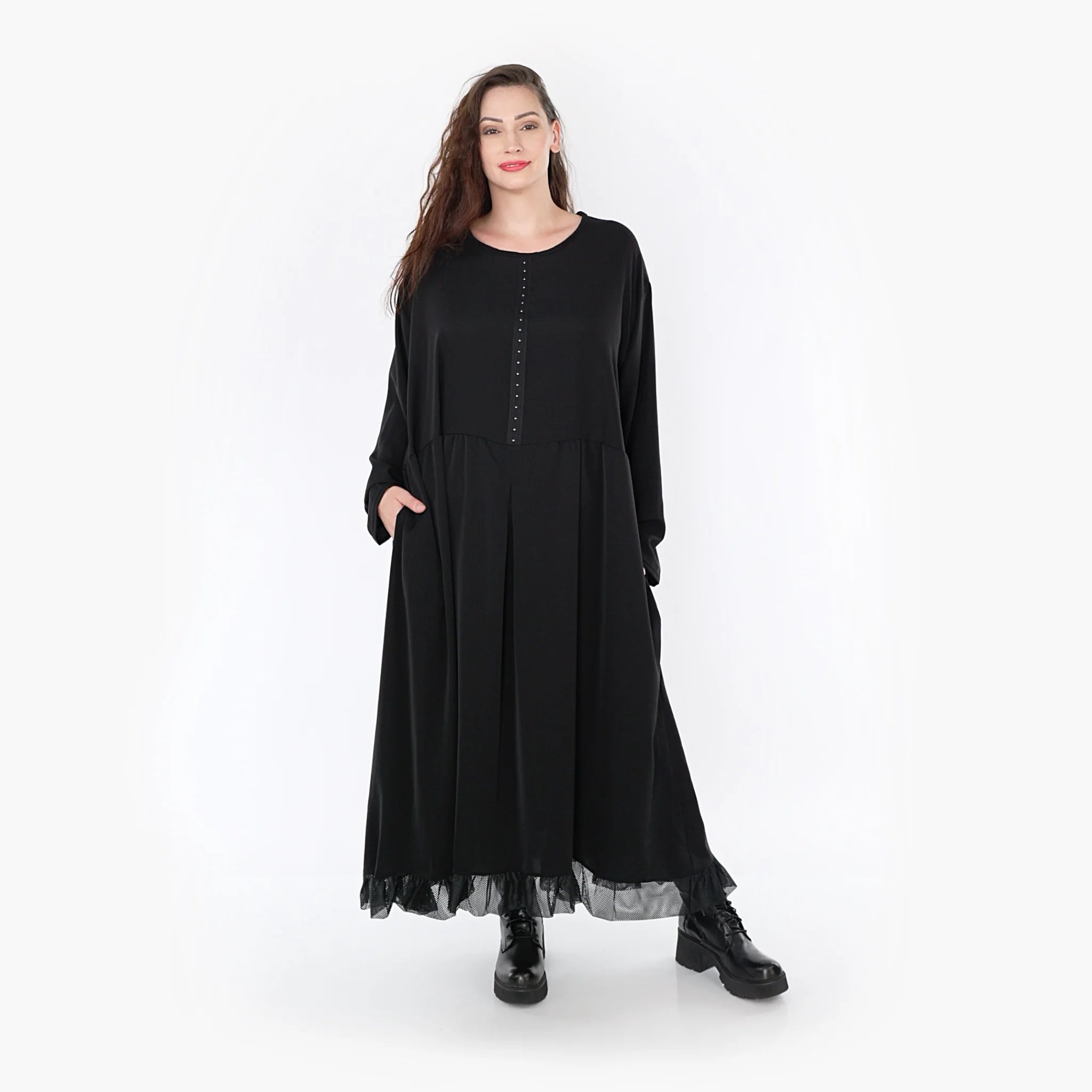  Ballonkleid von AKH Fashion aus Viskose, 1325.06984, Schwarz, Schick, Modern, Bequem