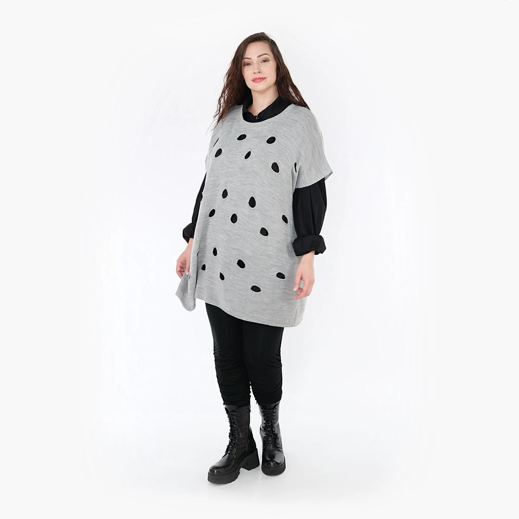  AKH Fashion Überwurf in kastiger Form, aus Baumwolle, 1337.02416, Grau, Schick, Modern