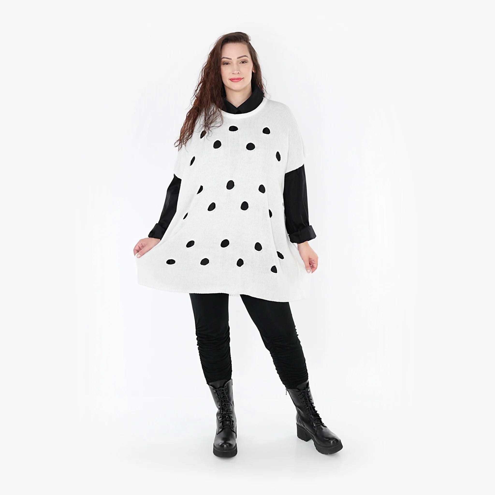  AKH Fashion Überwurf in kastiger Form, aus Baumwolle, 1337.02416, Weiß, Schick, Modern