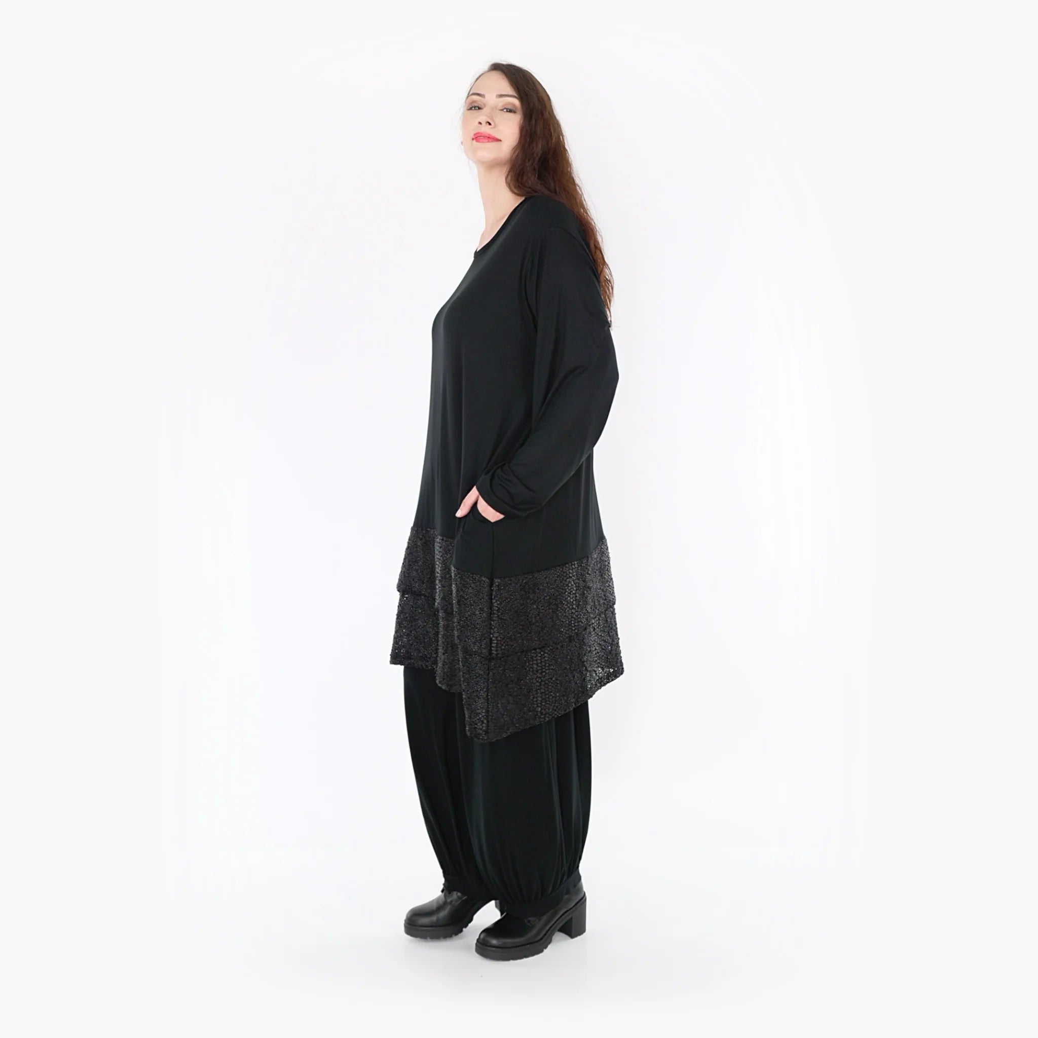  A-Form Bigshirt von AKH Fashion aus Viskose, 1339.06890, Schwarz, Schick, Modern, Bequem