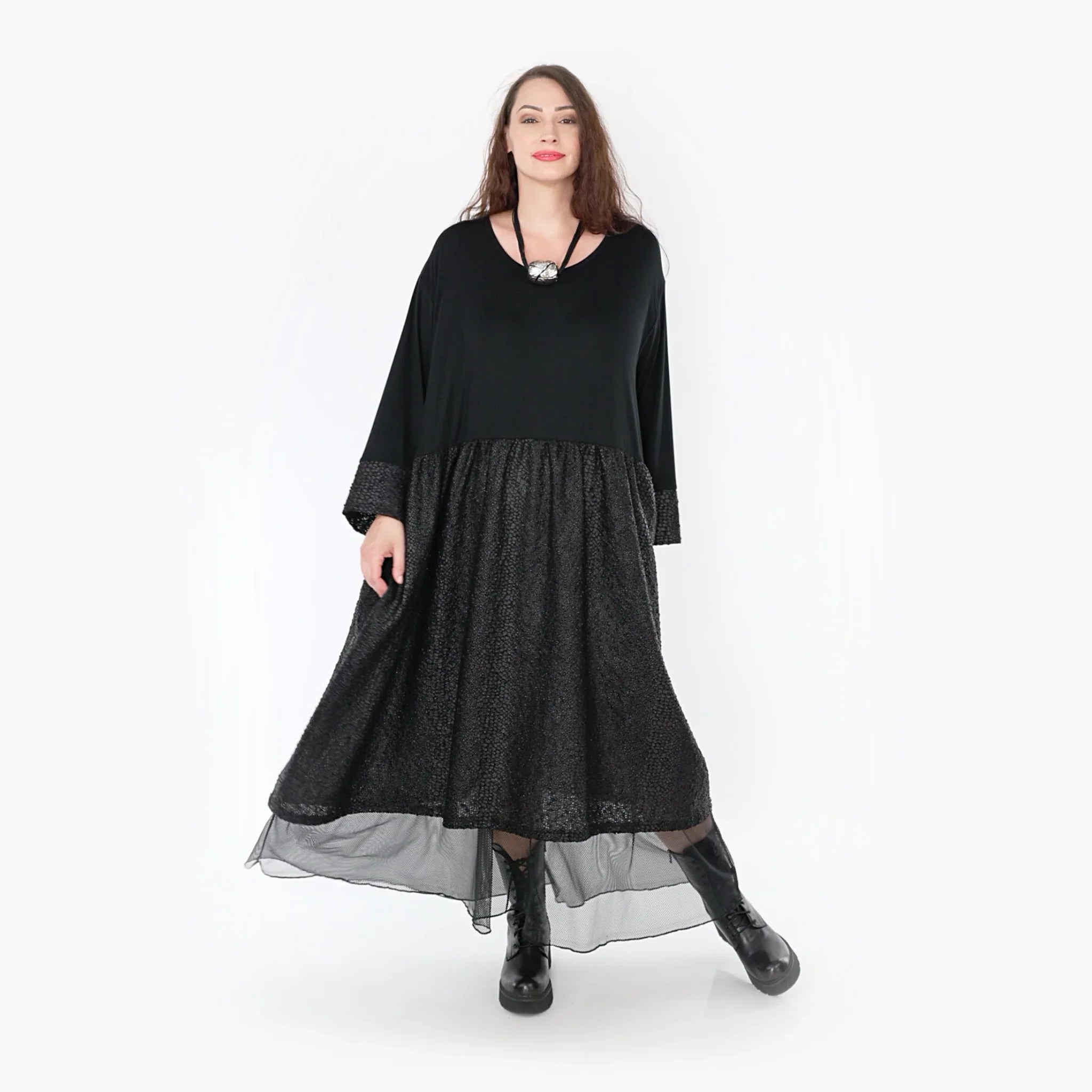  Ballonkleid von AKH Fashion aus Viskose, 1339.06967, Schwarz, Schick, Modern, Bequem