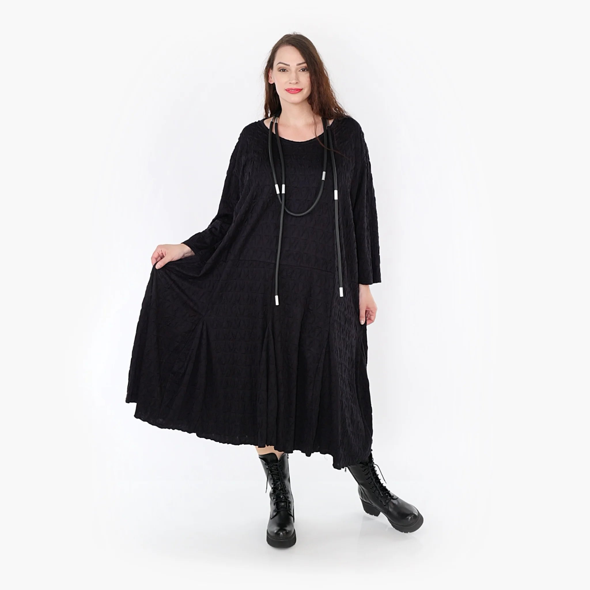  A-Form Kleid von AKH Fashion aus Viskose, 1341.06972, Schwarz, Schick, Modern, Bequem