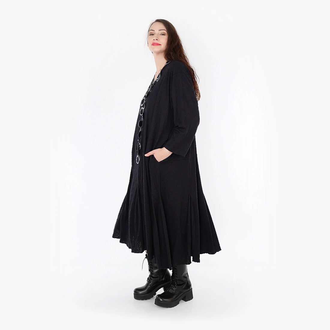  A-Form Kleid von AKH Fashion aus Viskose, 1342.06972, Schwarz, Unifarben, Schick, Modern