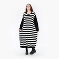  Ballonkleid von AKH Fashion aus Baumwolle, 1343.02344, Schwarz-Weiß, Schick, Modern