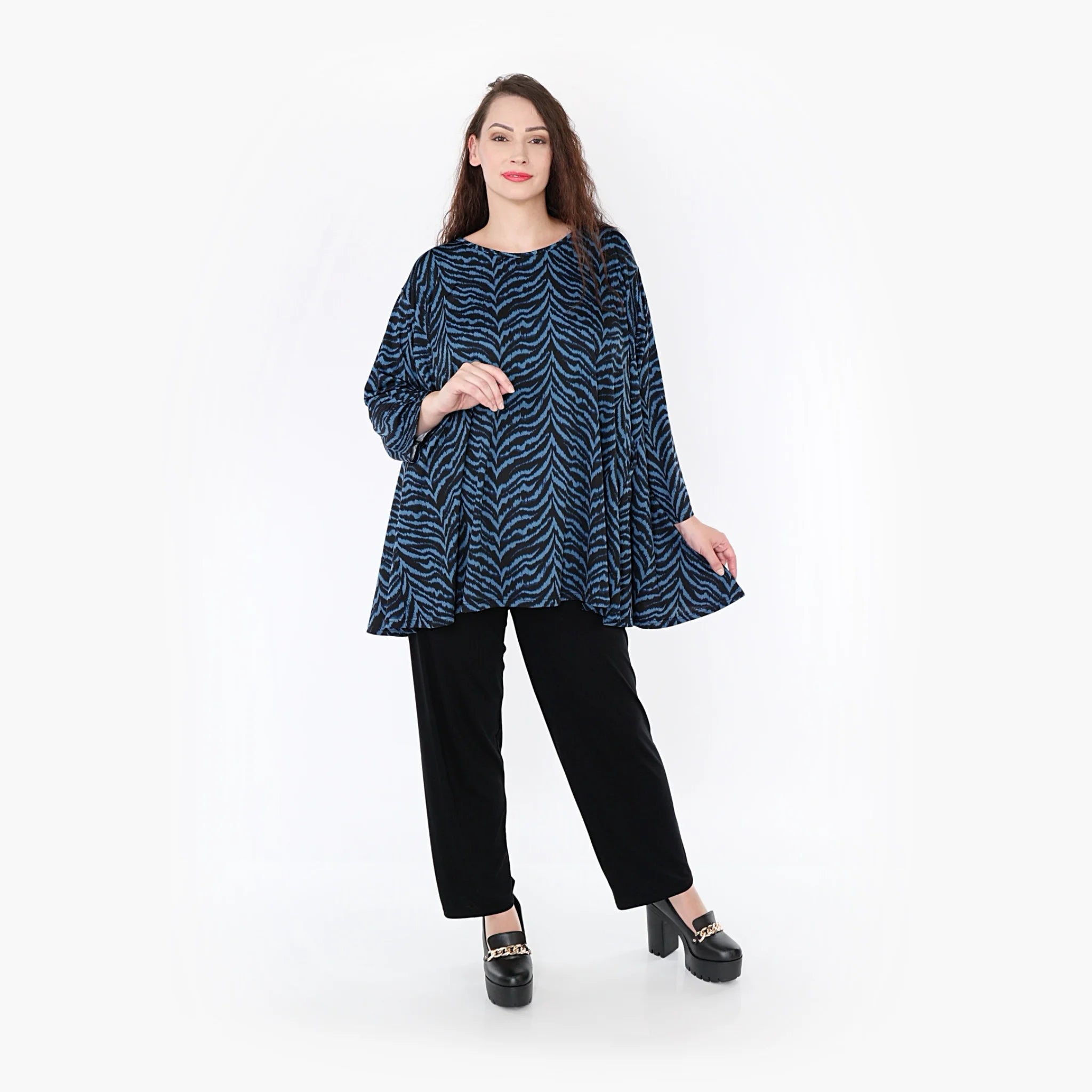 A-Form Shirt von AKH Fashion aus Viskose, ausgefallene, zeitlose Lagenlook Mode