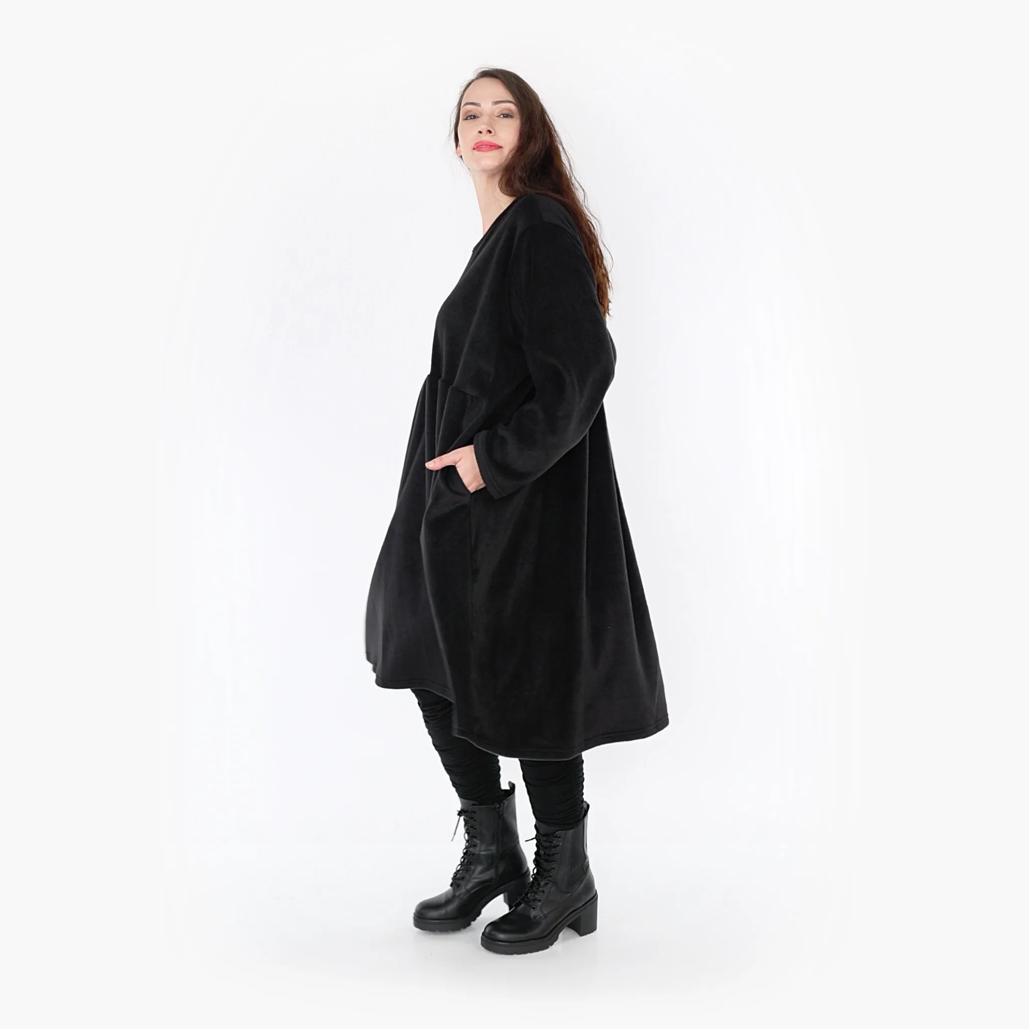  AKH Fashion Kleid in gerader Form, aus Polyester, 1348.06742, Schwarz, Schick, Modern