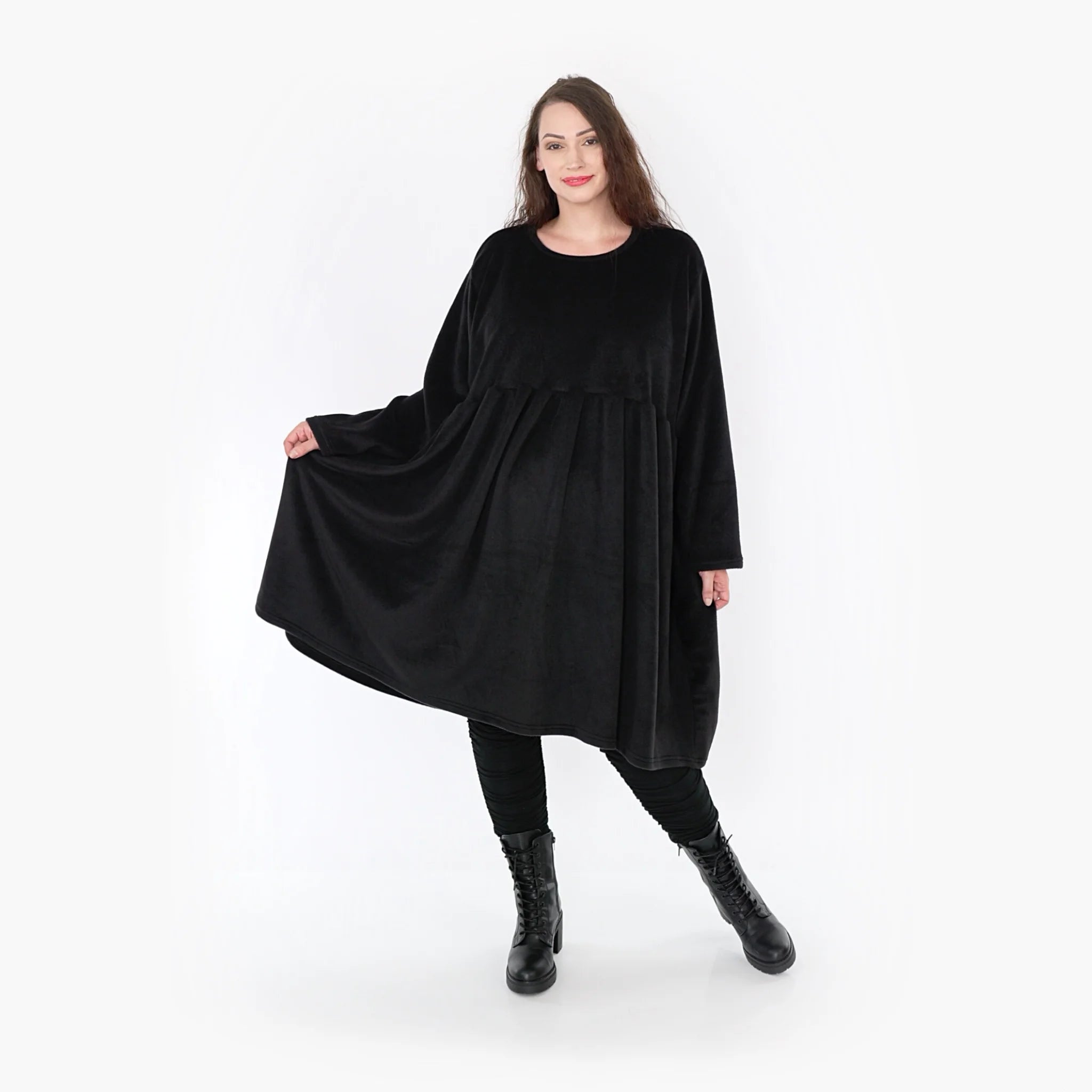  AKH Fashion Kleid in gerader Form, aus Polyester, 1348.06742, Schwarz, Schick, Modern