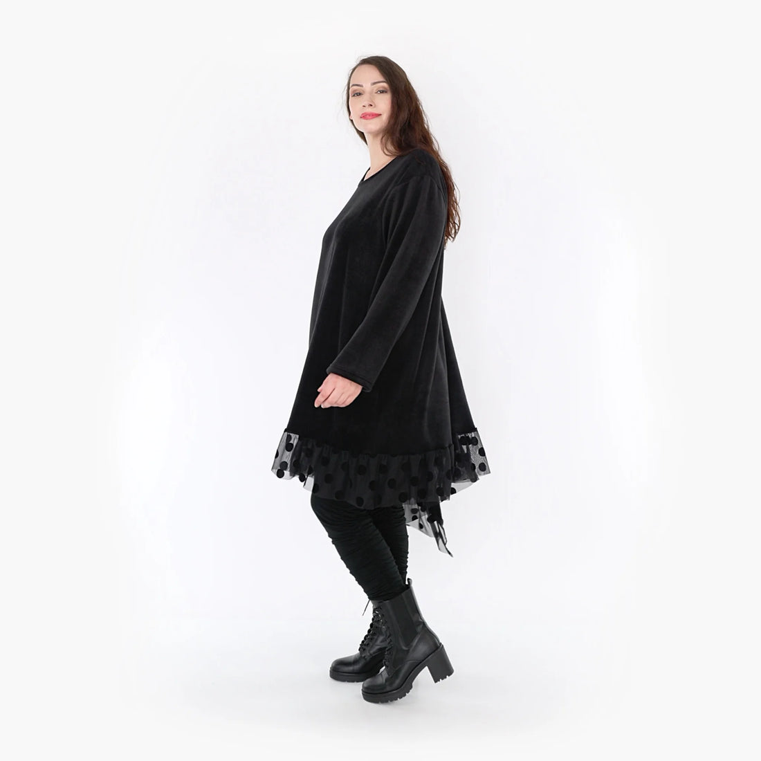  Kleid von AKH Fashion aus Polyester in asymmetrischer Form, 1348.06875, Schwarz, Schick