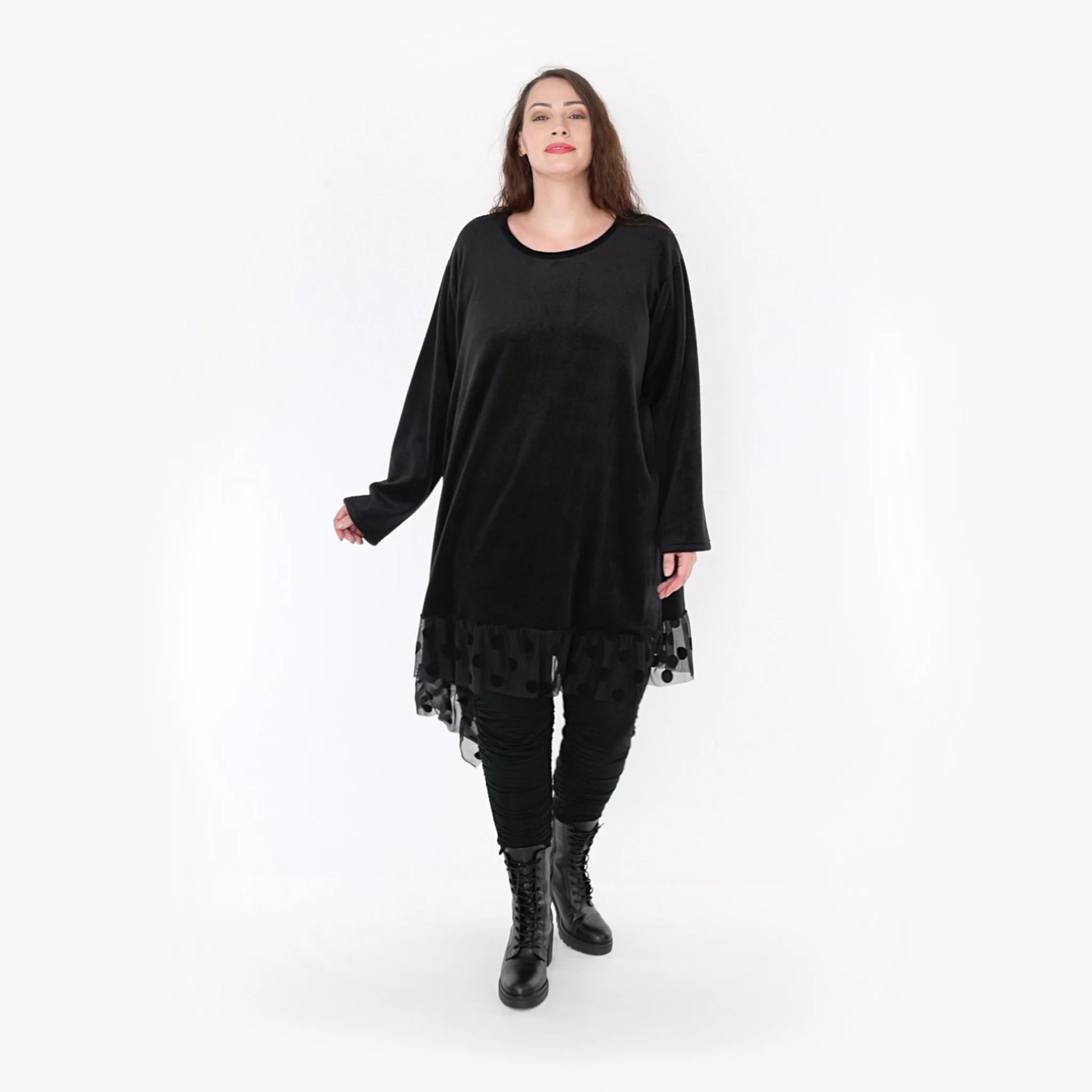  Kleid von AKH Fashion aus Polyester in asymmetrischer Form, 1348.06875, Schwarz, Schick