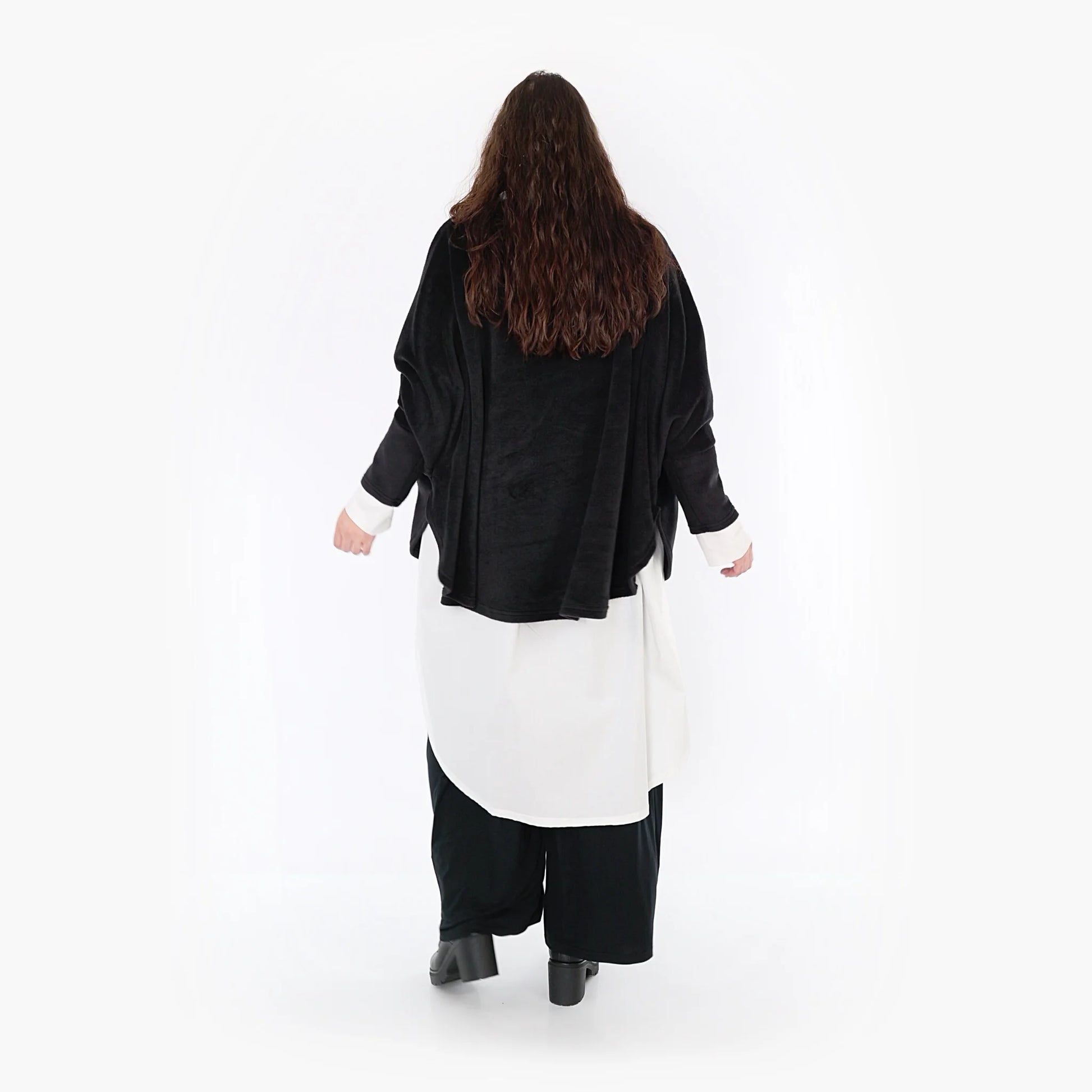  Bigshirt von AKH Fashion aus Polyester in gerundeter Form, 1348.06887, Schwarz, Ausgefallen