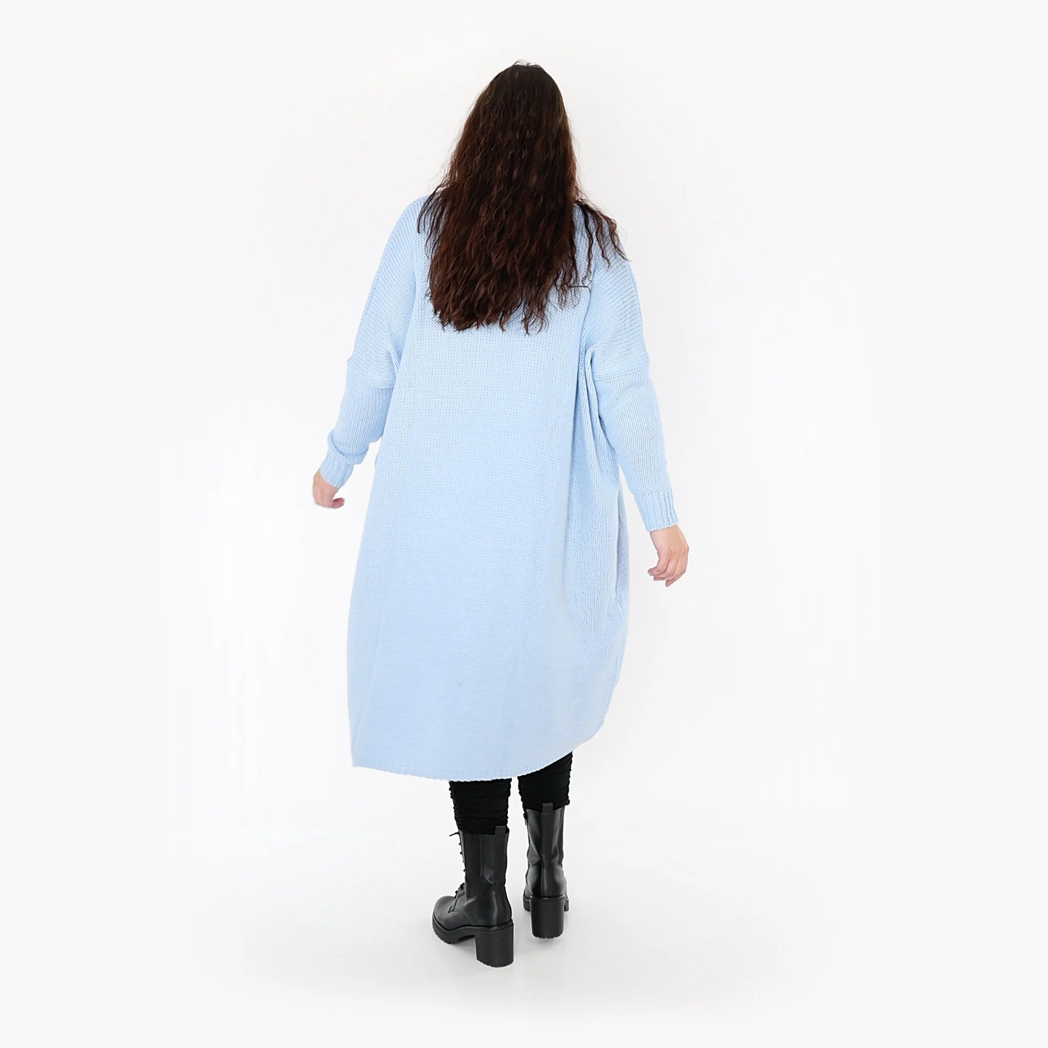  AKH Fashion Kleid in gerader Form, aus Materialmix, 1352.02109, Hellblau, Schick, Modern