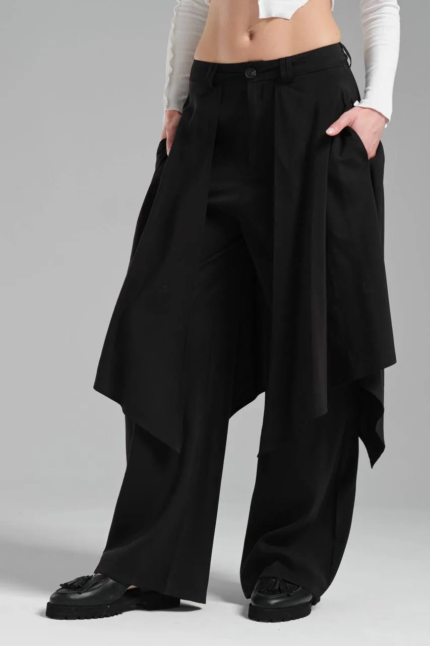  TW3 Hose in gerader Form, aus Polyamid, 1216, Schwarz, Schick, Modern, Ausgefallen