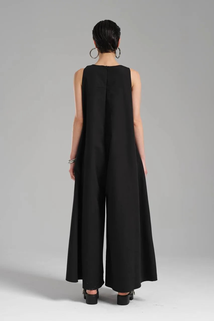  A-Form Salopette von TW3 aus Polyamid, 1221, Schwarz, Schick, Modern, Ausgefallen