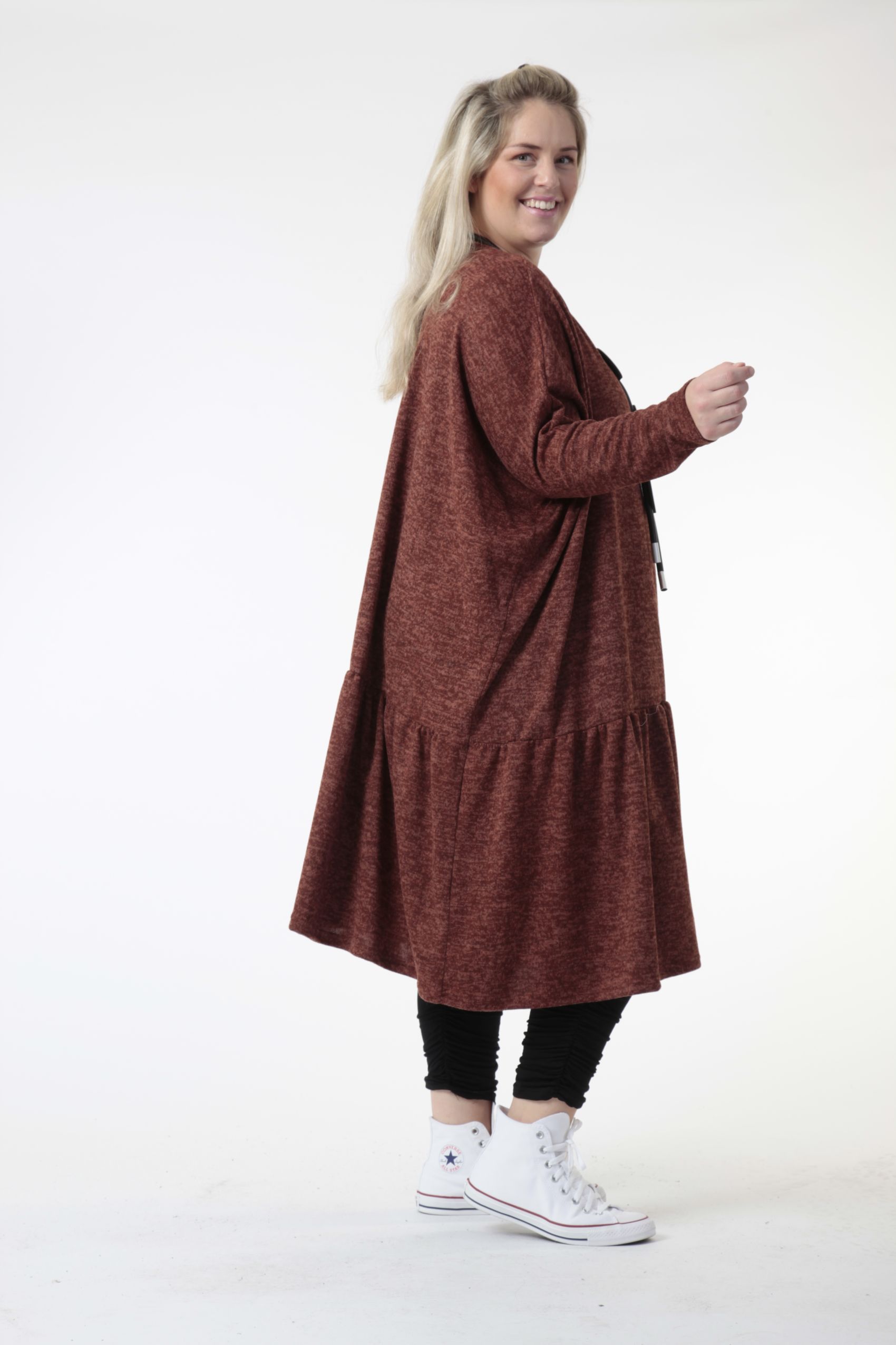  Kleid von AKH Fashion aus Polyethylen, 0742.06363, Terracotta, Unifarben, Schick, Modern