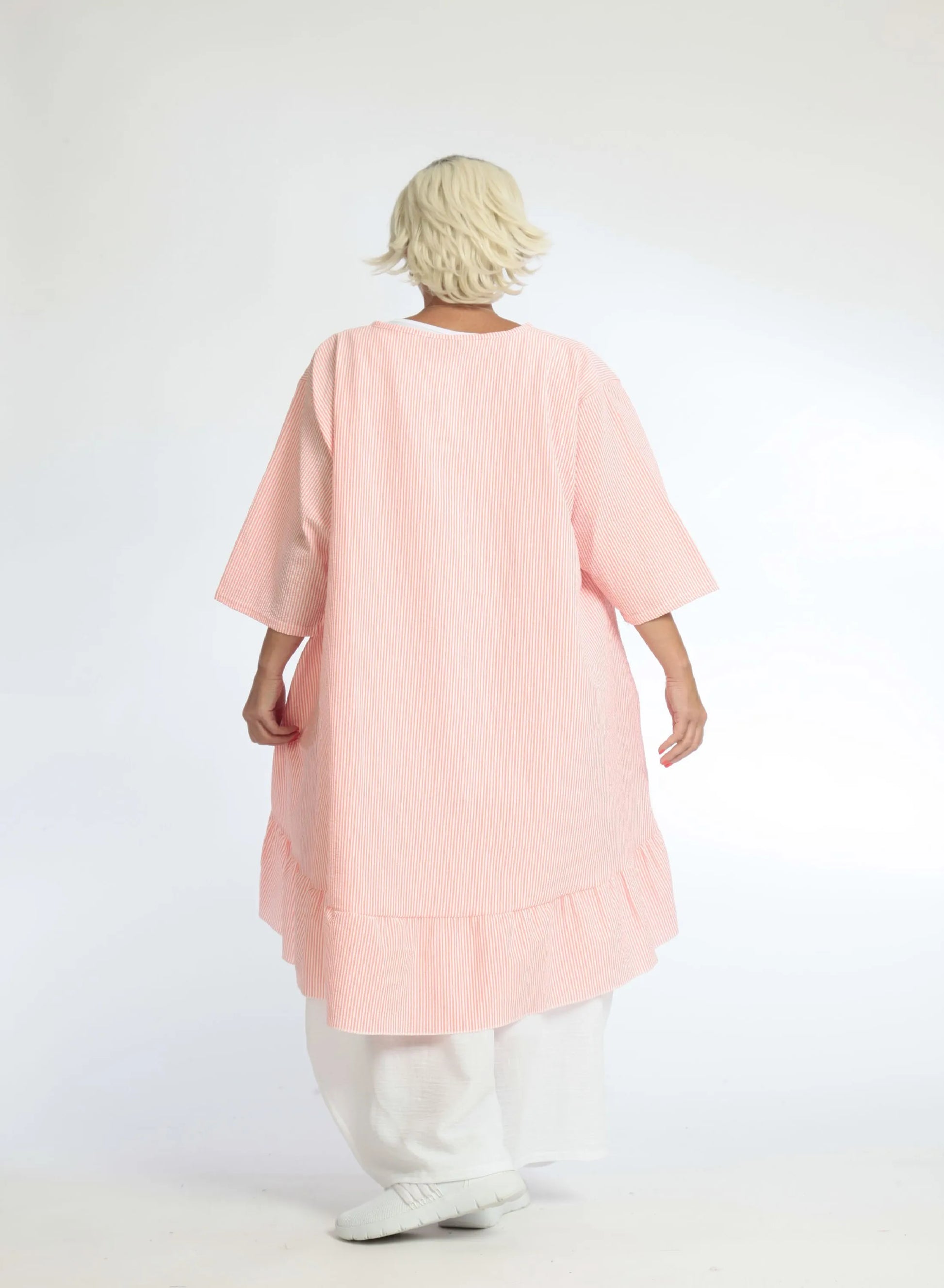  Bigshirt von AKH Fashion aus Baumwolle in Vokuhila-Form, 1058.06837, Orange, Schick, Modern