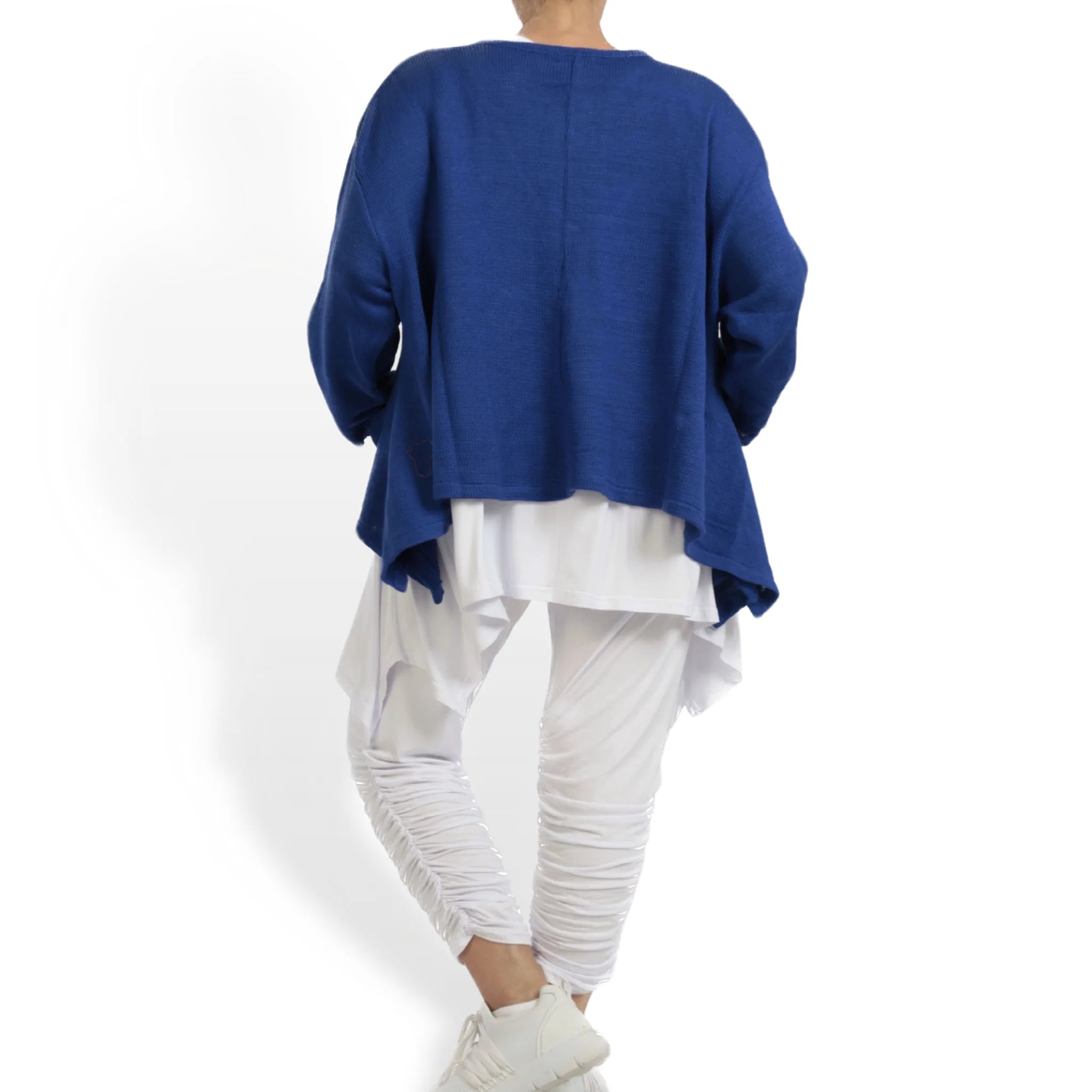  A-Form Jacke von AKH Fashion aus Baumwolle, 1110.00118, Royal Blau, Schick, Modern, Bequem