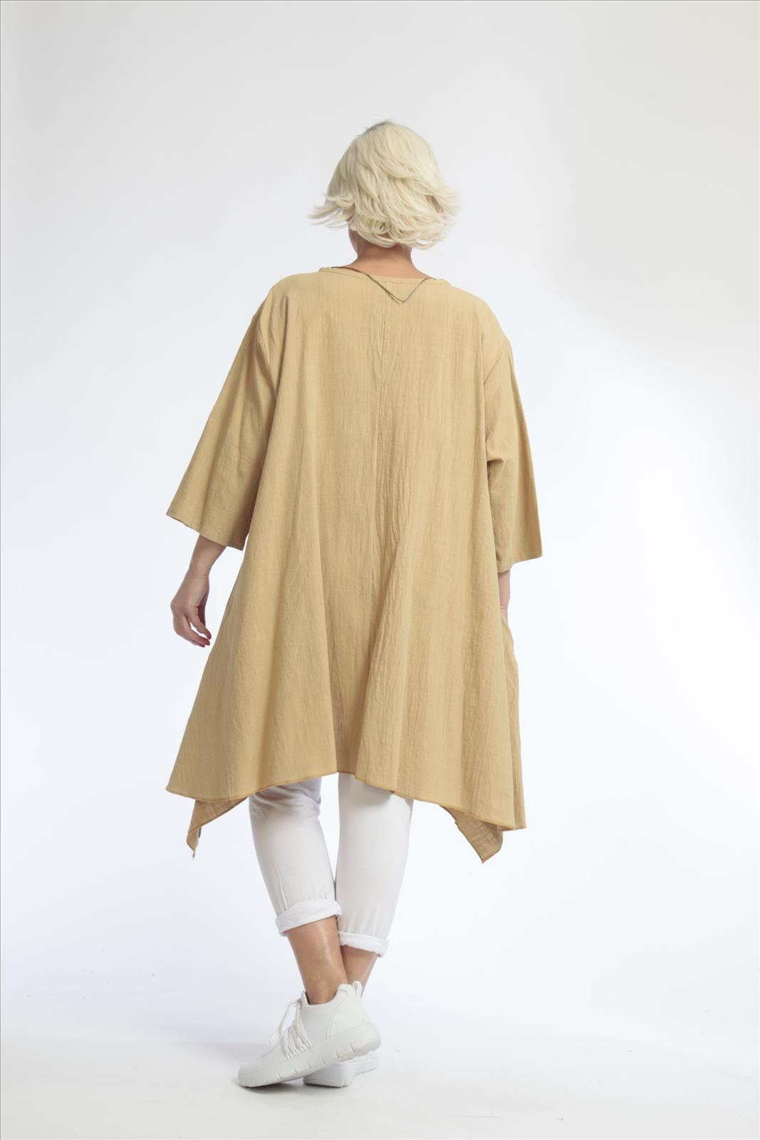  A-Form Bigshirt von AKH Fashion aus Baumwolle, 1033.06567, Beige, Schick, Modern, Bequem