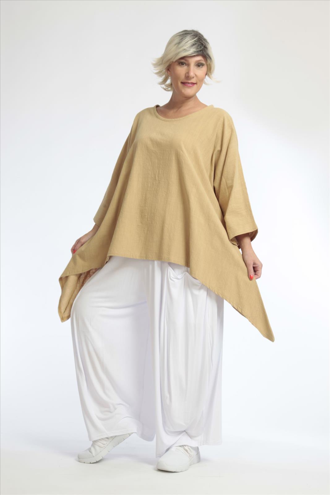  A-Form Bigshirt von AKH Fashion aus Baumwolle, 1033.06588, Beige, Schick, Modern, Bequem