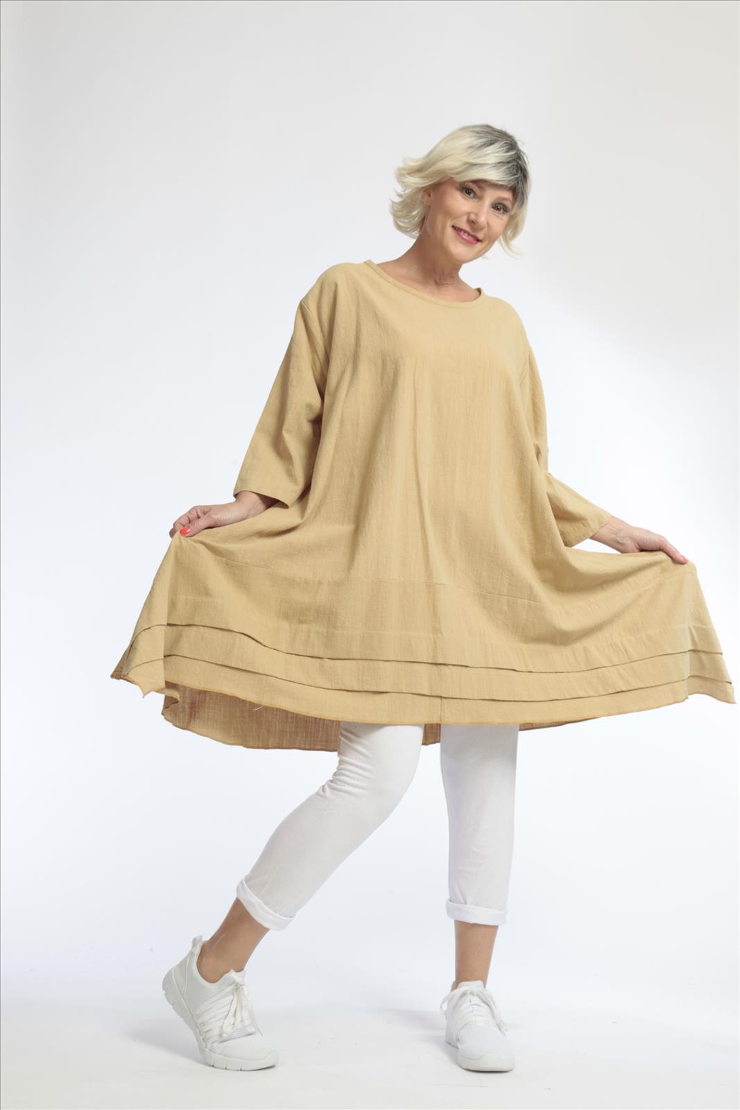  A-Form Bigshirt von AKH Fashion aus Baumwolle, 1033.06567, Beige, Schick, Modern, Bequem