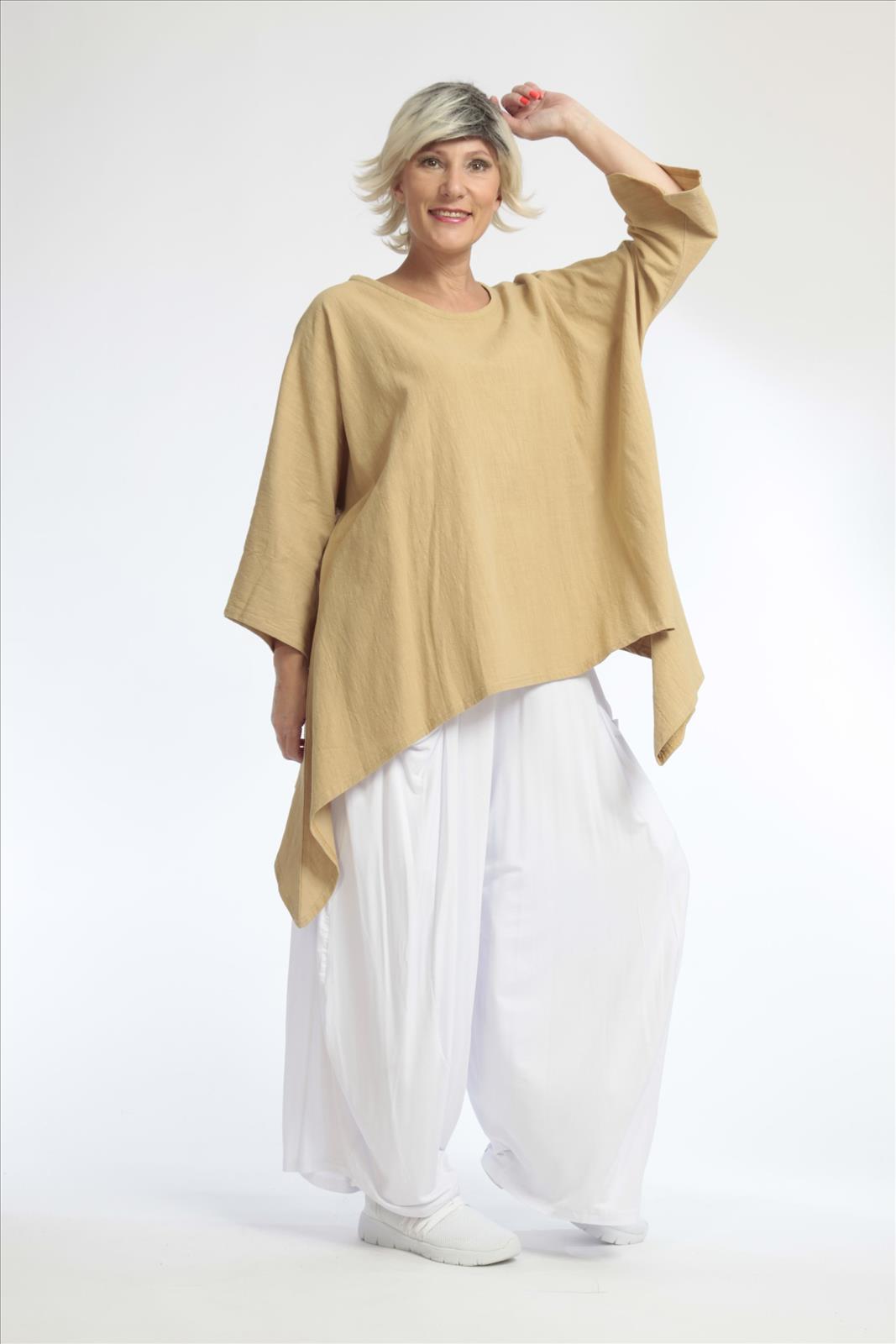  A-Form Bigshirt von AKH Fashion aus Baumwolle, 1033.06588, Beige, Schick, Modern, Bequem