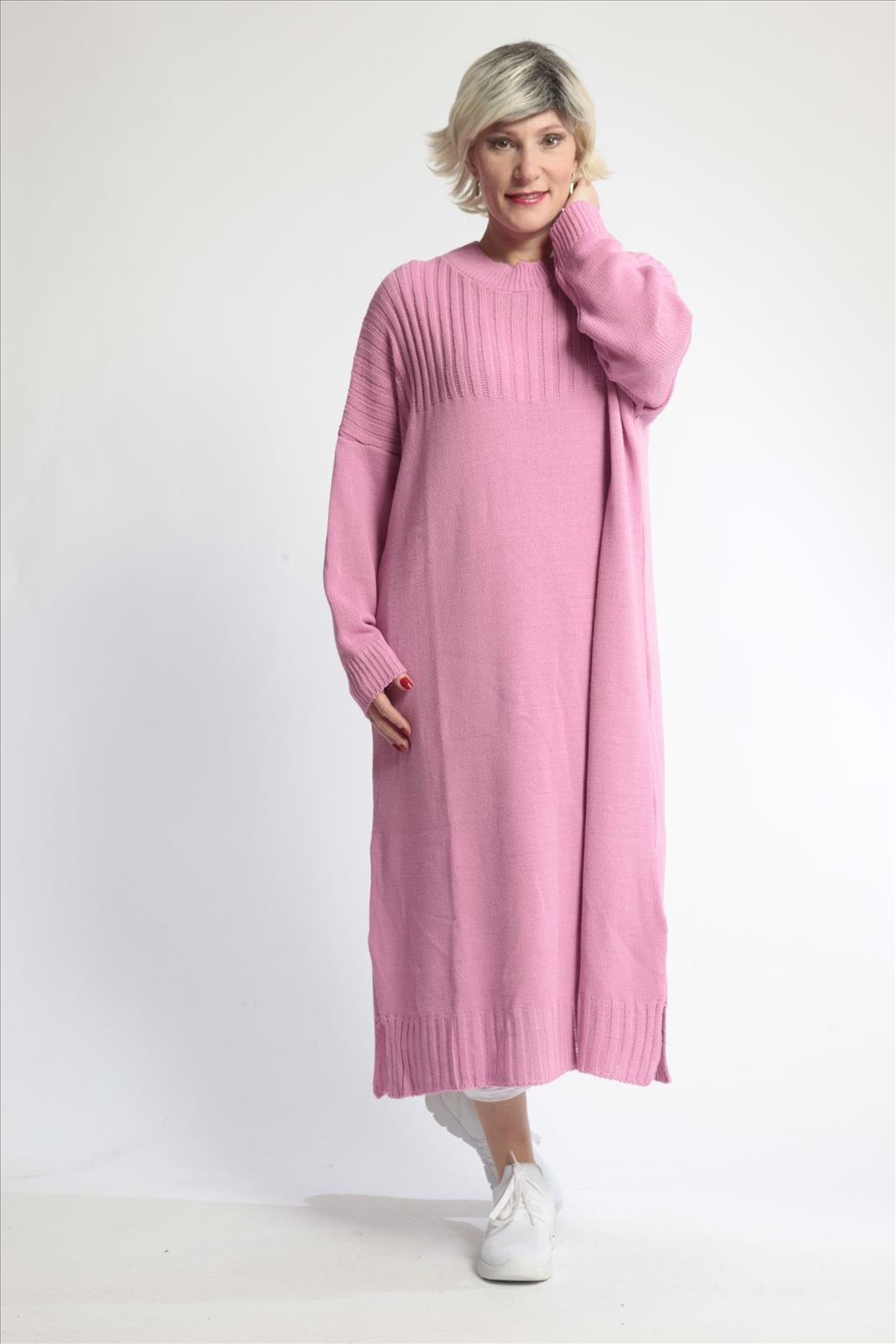  Lässiges Damen Kleid in sanftem Rosa mit klassischem Kragen für jeden Anlass und großen Größen