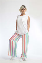  AKH Fashion Hose in gerader Form, aus Viskose, 1029.01529, Multicolor, Streifen, Schick