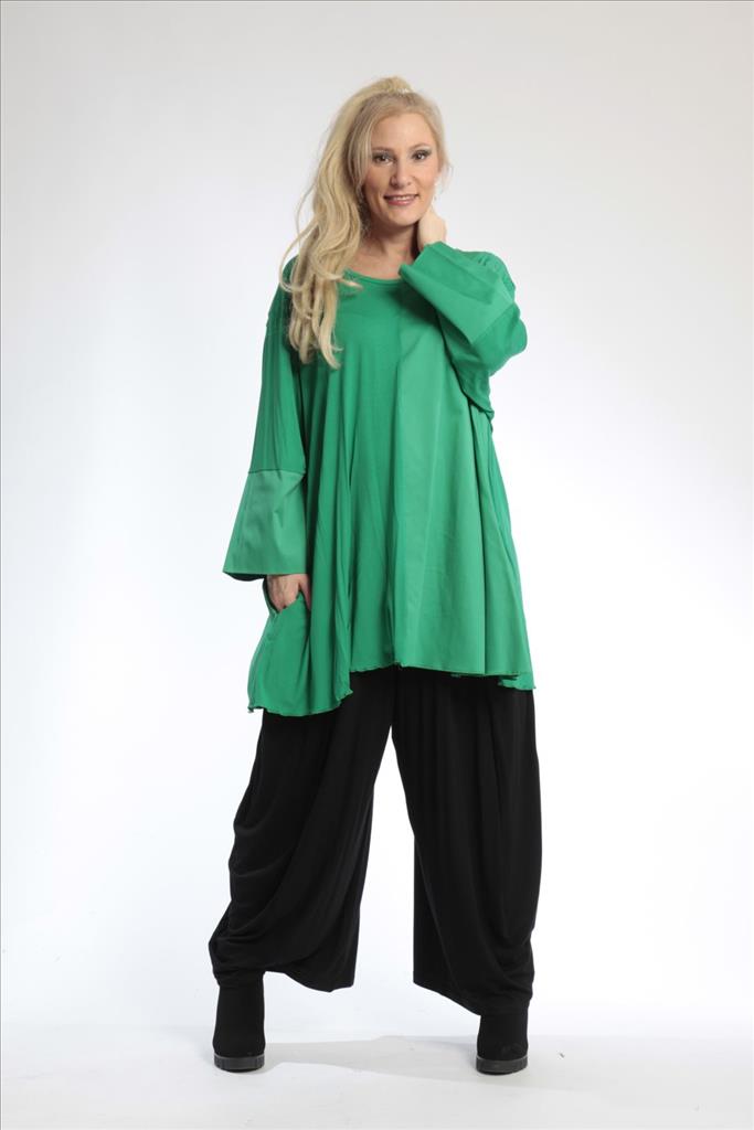  A-Form Bigshirt von AKH Fashion aus Viskose, 0802.06686, Grün, Schick, Modern, Bequem