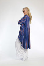 Shirt von AKH Fashion aus Viskose in Vokuhila-Form, ausgefallene Lagenlook Mode