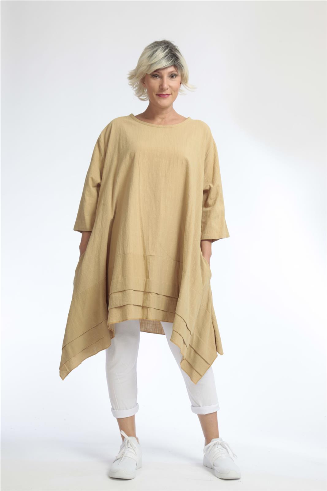  A-Form Bigshirt von AKH Fashion aus Baumwolle, 1033.06567, Beige, Schick, Modern, Bequem