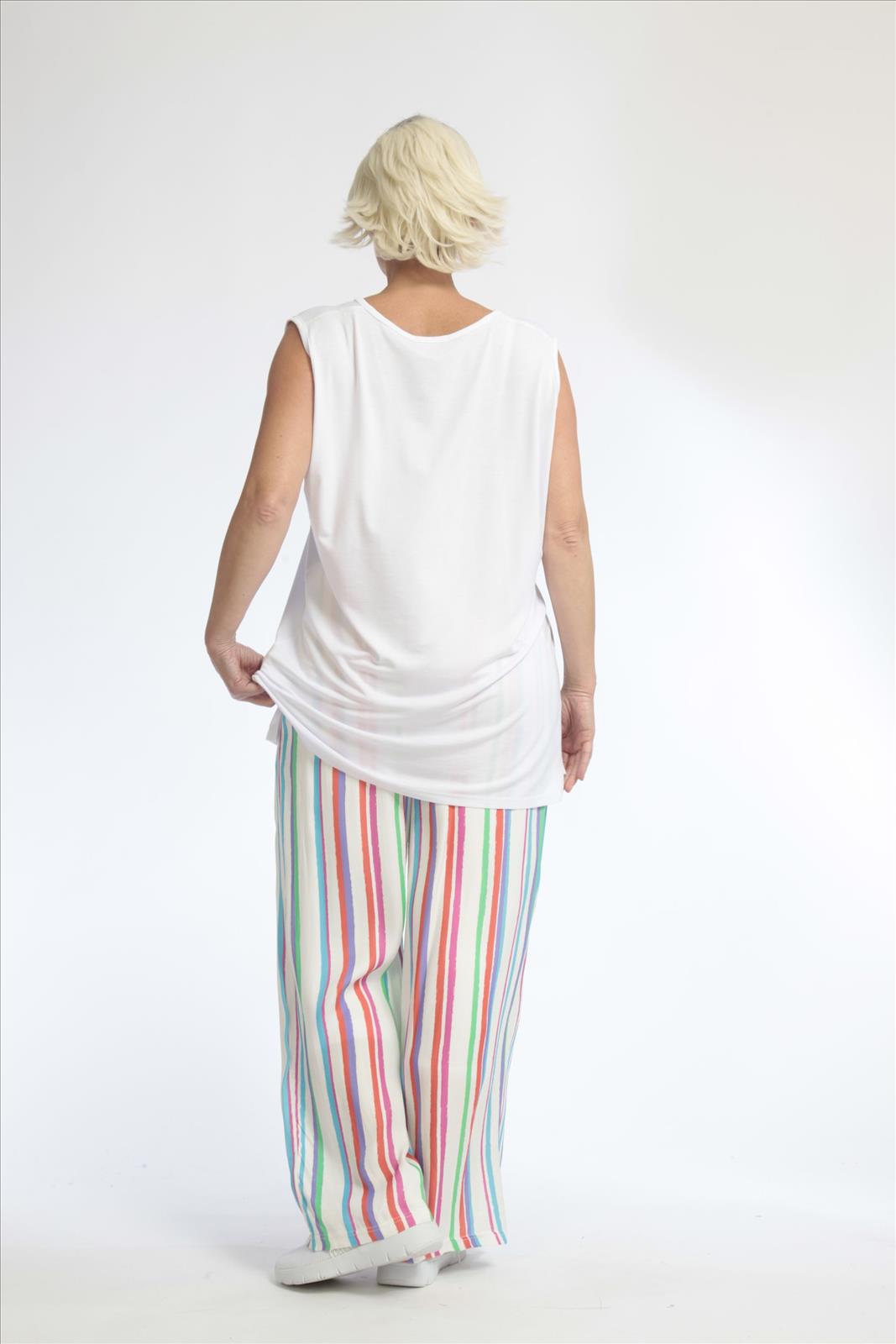  AKH Fashion Hose in gerader Form, aus Viskose, 1029.01529, Multicolor, Streifen, Schick