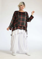  AKH Fashion Shirt in gerader Form, aus Polyester, 1073.06839, Schwarz-Rot, Kariert