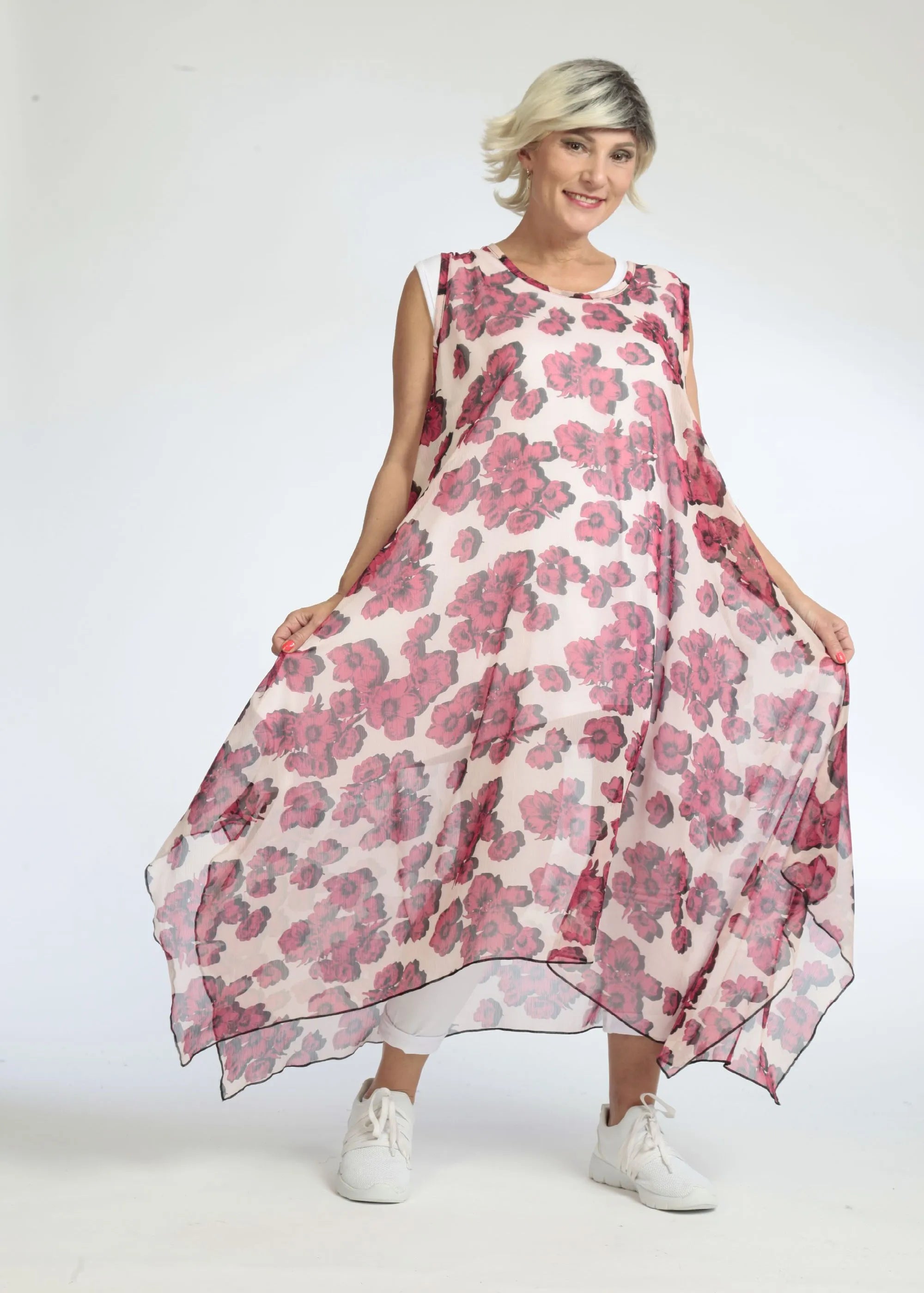  A-Form Tunika von AKH Fashion aus Polyester, 1077.05927, Rose-Pink, Blumen, Schick