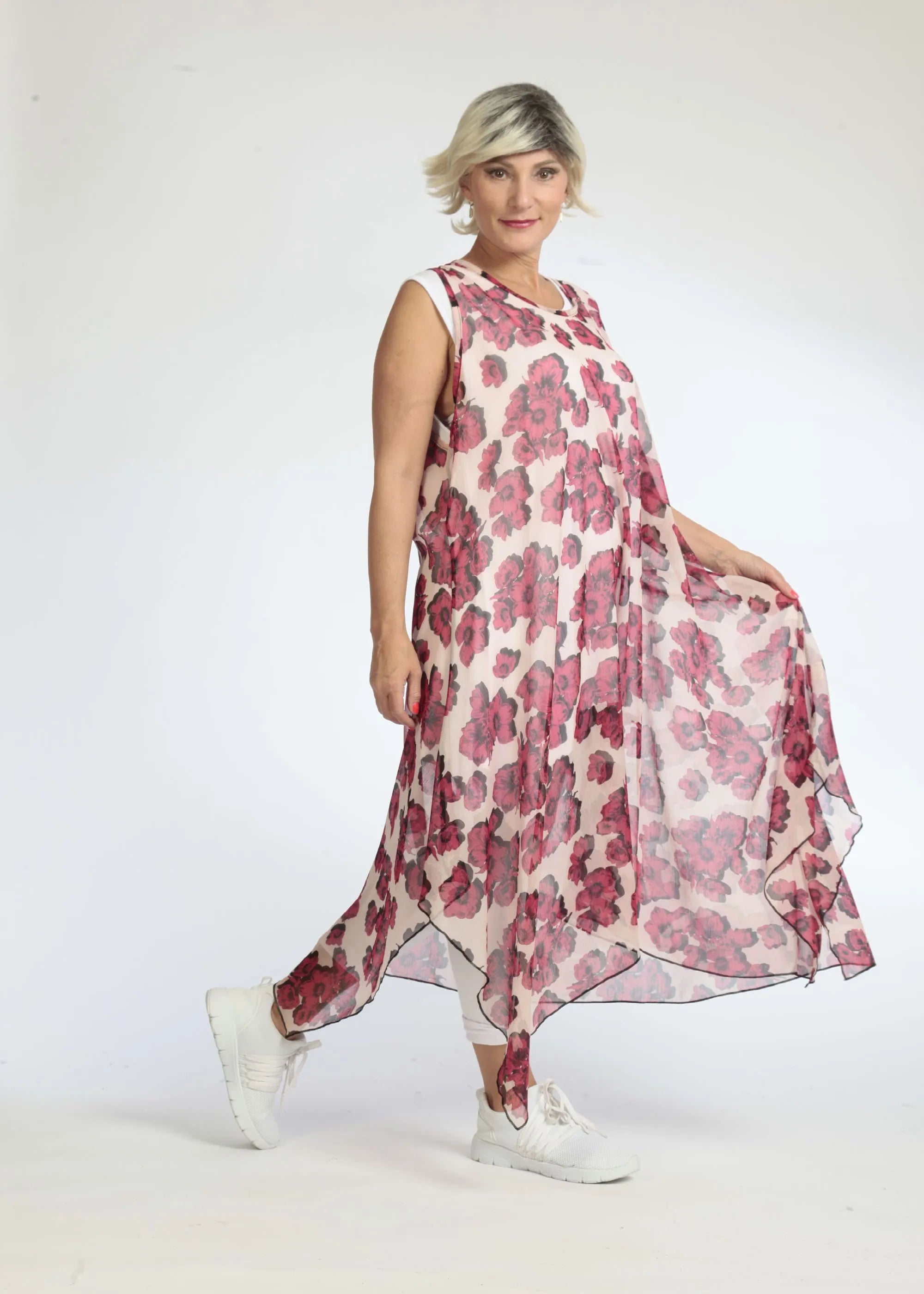  A-Form Tunika von AKH Fashion aus Polyester, 1077.05927, Rose-Pink, Blumen, Schick
