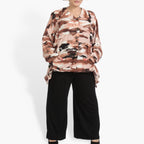 A-Form Jacke von AKH Fashion aus Rayon, 0840.02222, Terra-Multi, Kamuflage, Schick